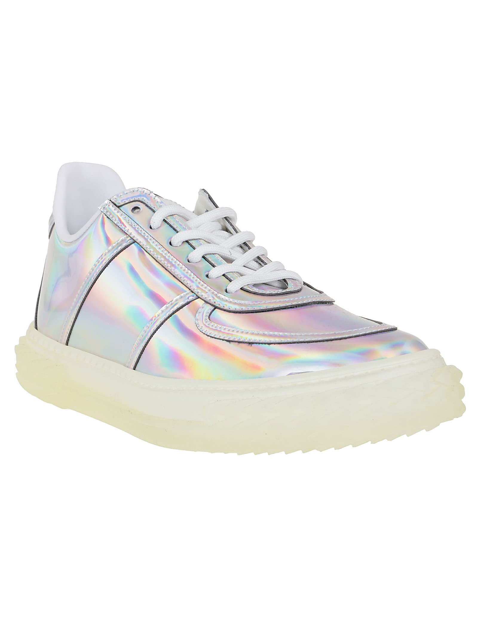 blabber jellyfish sneakers in iridescent fabric in white