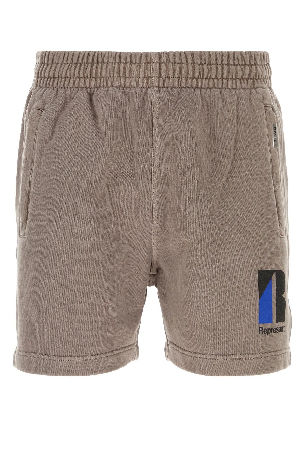 Dove Grey Cotton Bermuda Shorts Shorts