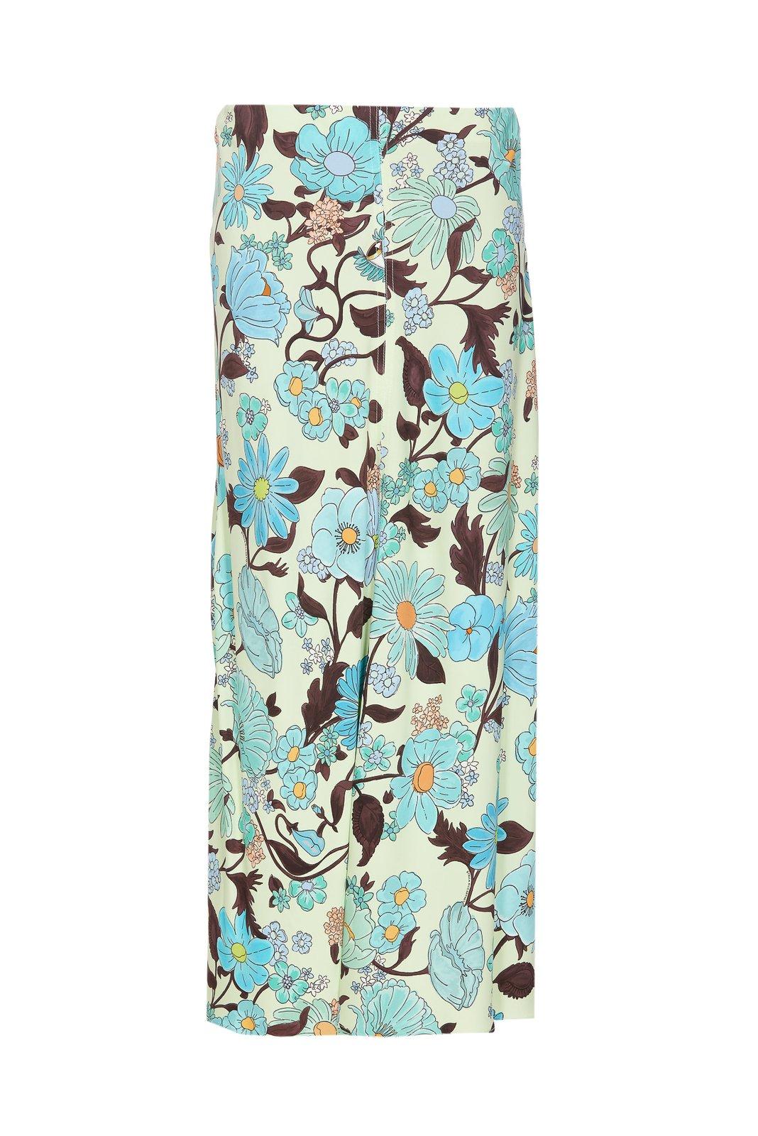 Floral Printed Midi Skirt