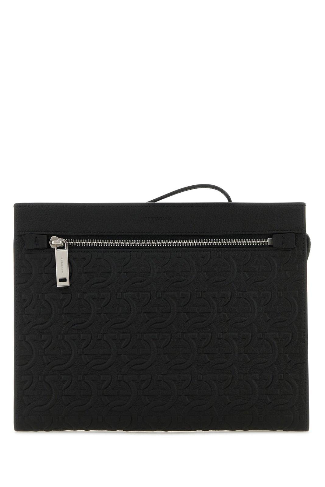 Logo Embossed Clutch Bag