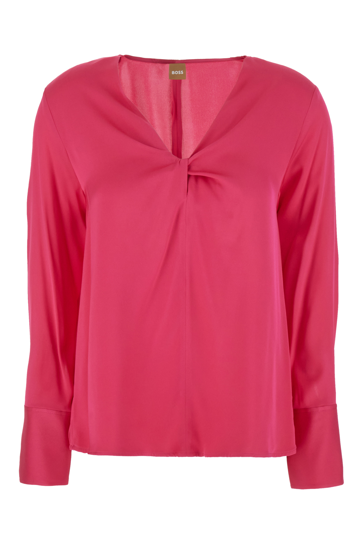 Fuchsia Stretch Silk Blouse