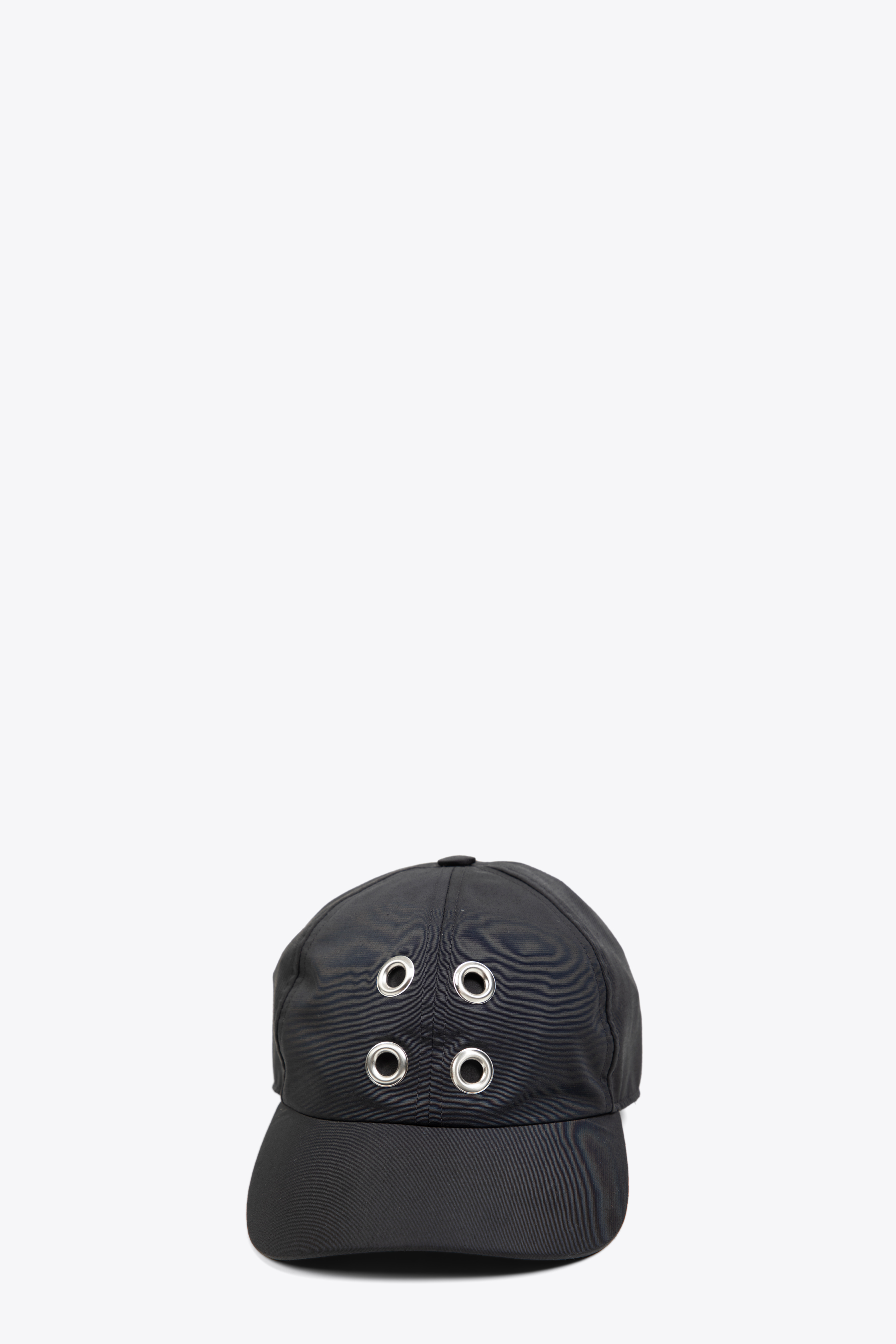 Cappello - Baseball Cap Black nylon baseball cap with metal eyelets detail - Baseball Cap