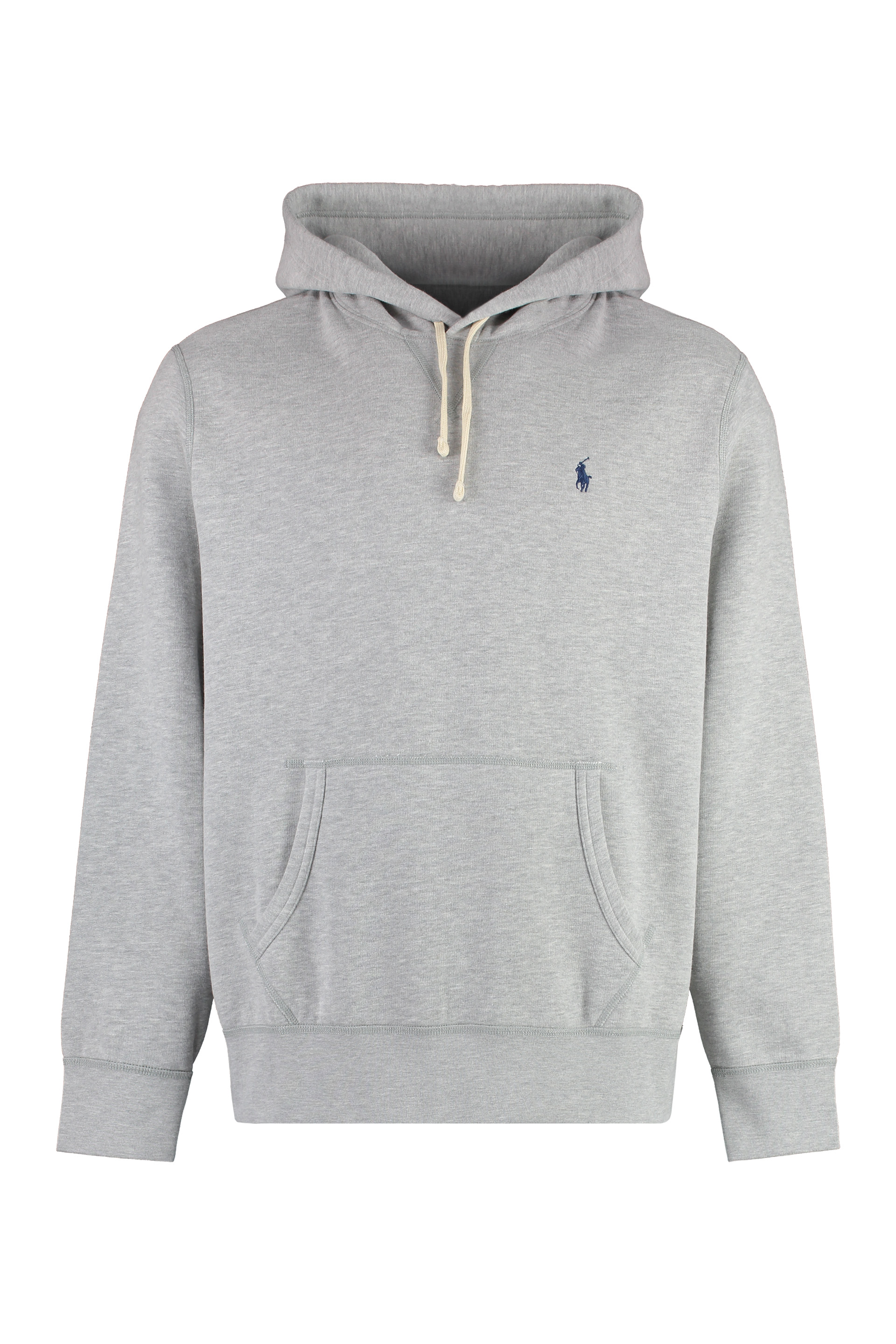 Logo Embroidered Rib Trim Hoodie