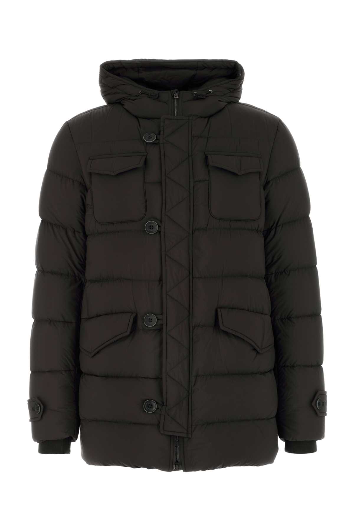 Brown Nylon Down Jacket