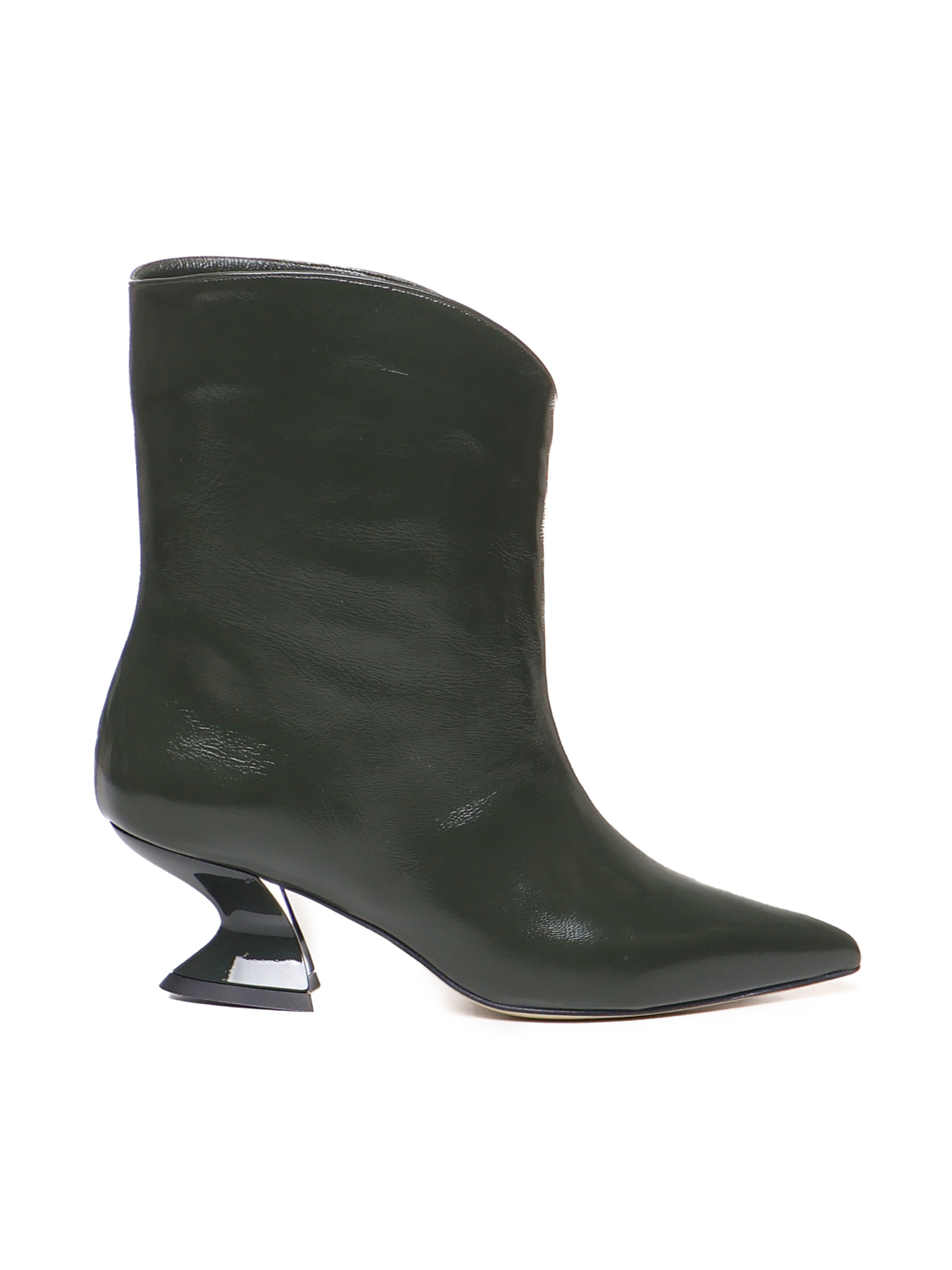 Leather Ankle Boot With Low Heel