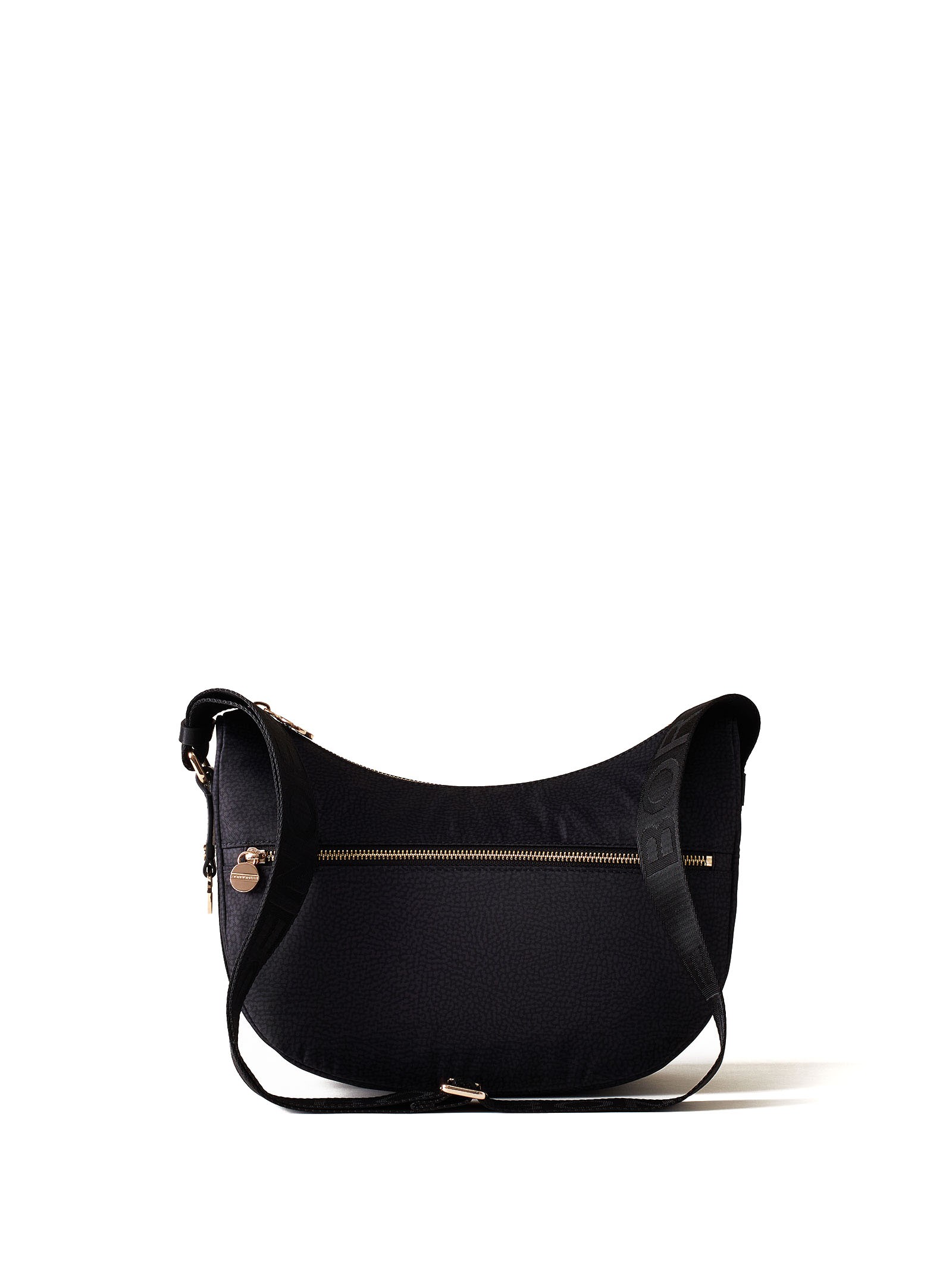 Luna Hobo Small Shoulder Bag In Black Op Fabric