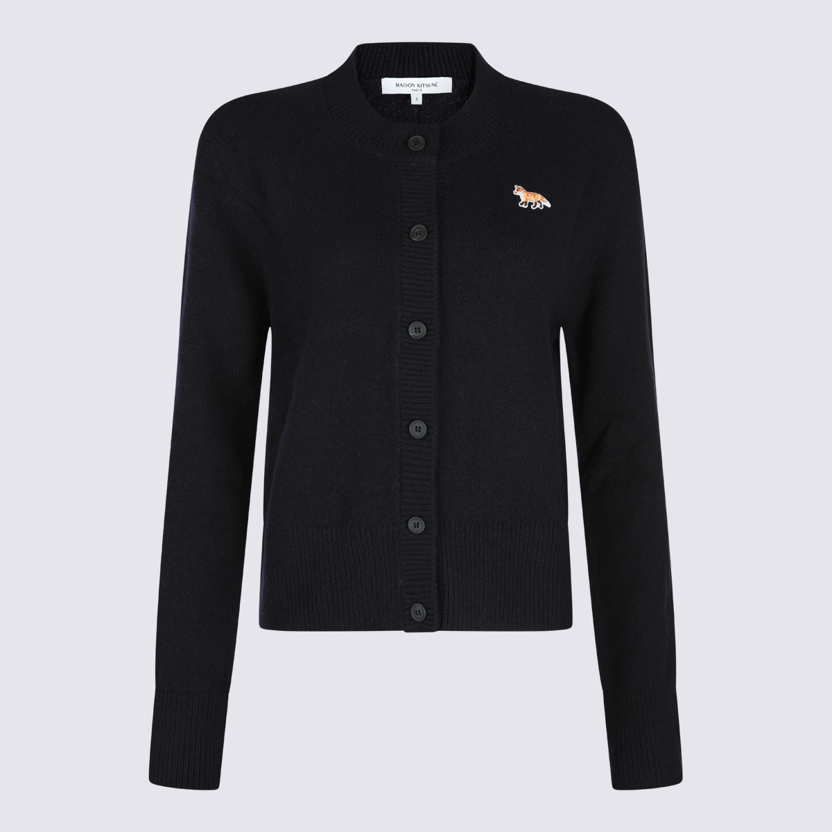 Maison Kitsuné Black Wool Knitwear