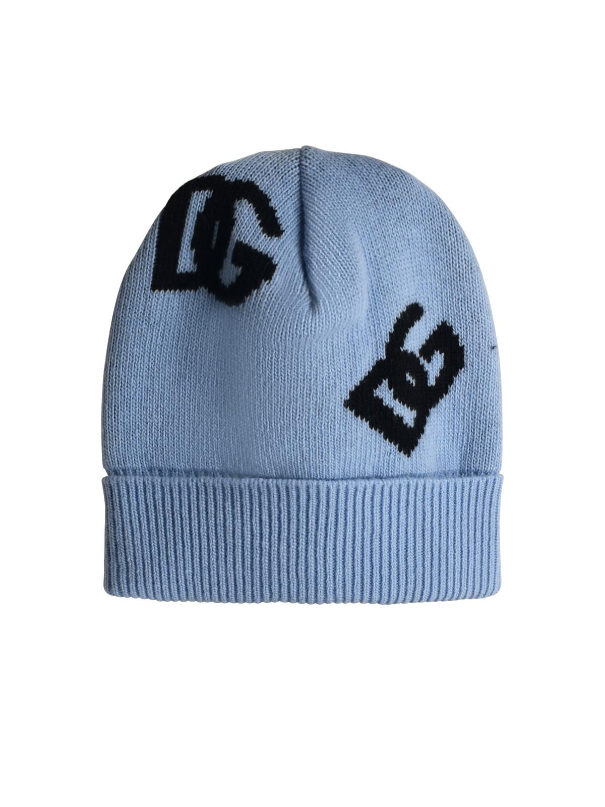 Light Blue Wool Beanie