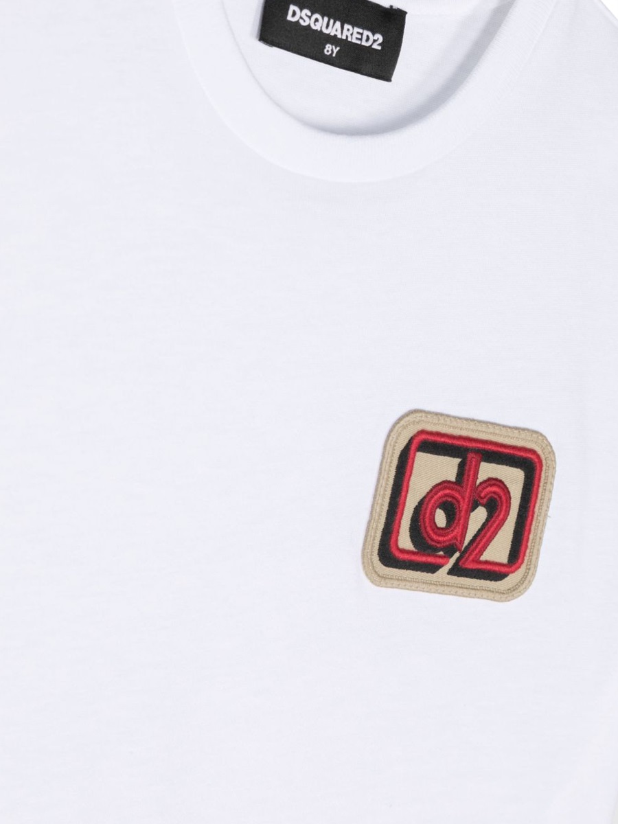 Dsquared2 White Cotton Tshirt In White
