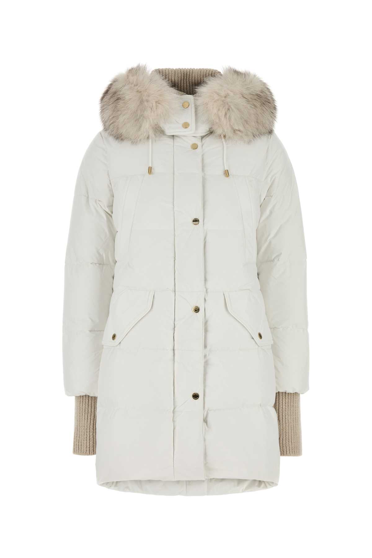 White Polyester Down Jacket