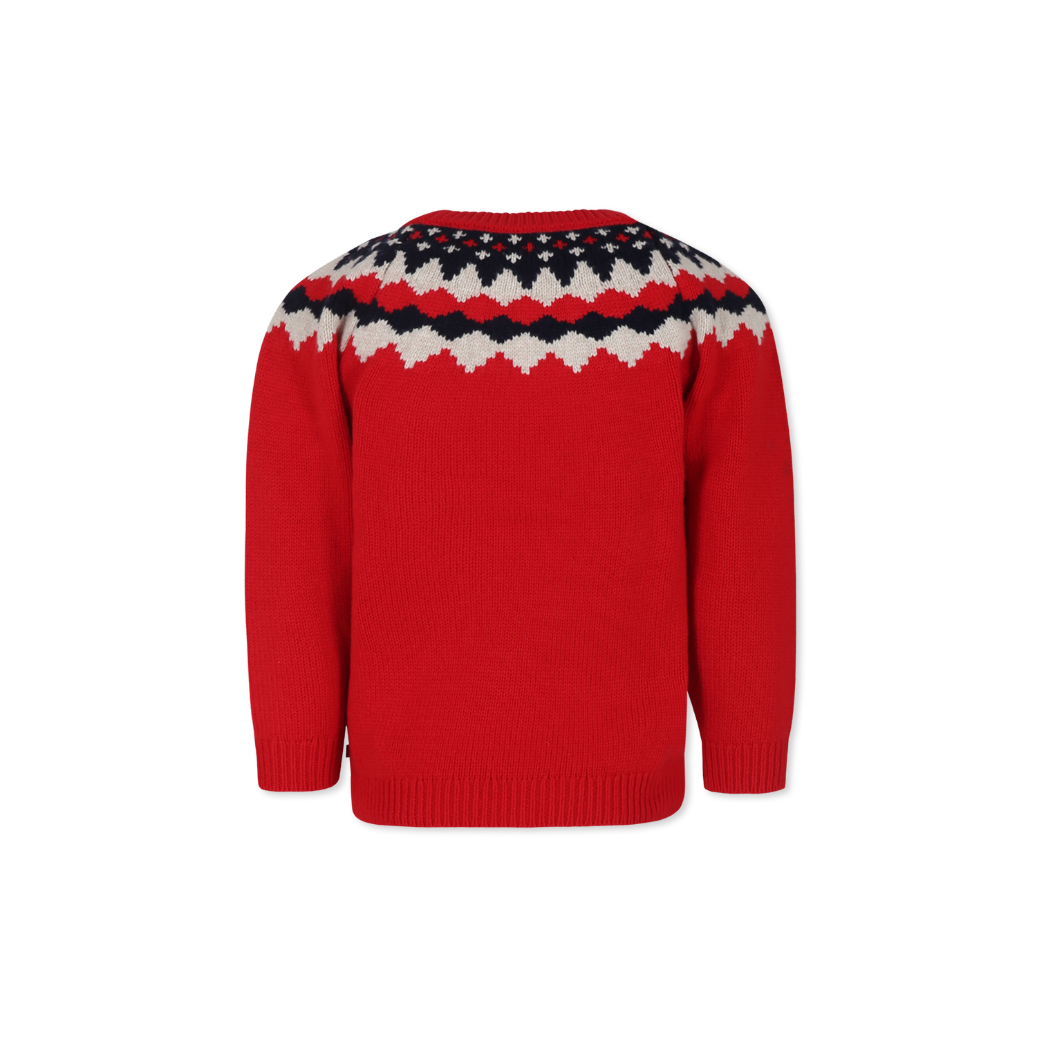 Petit Bateau Jacquard Sweater In Red