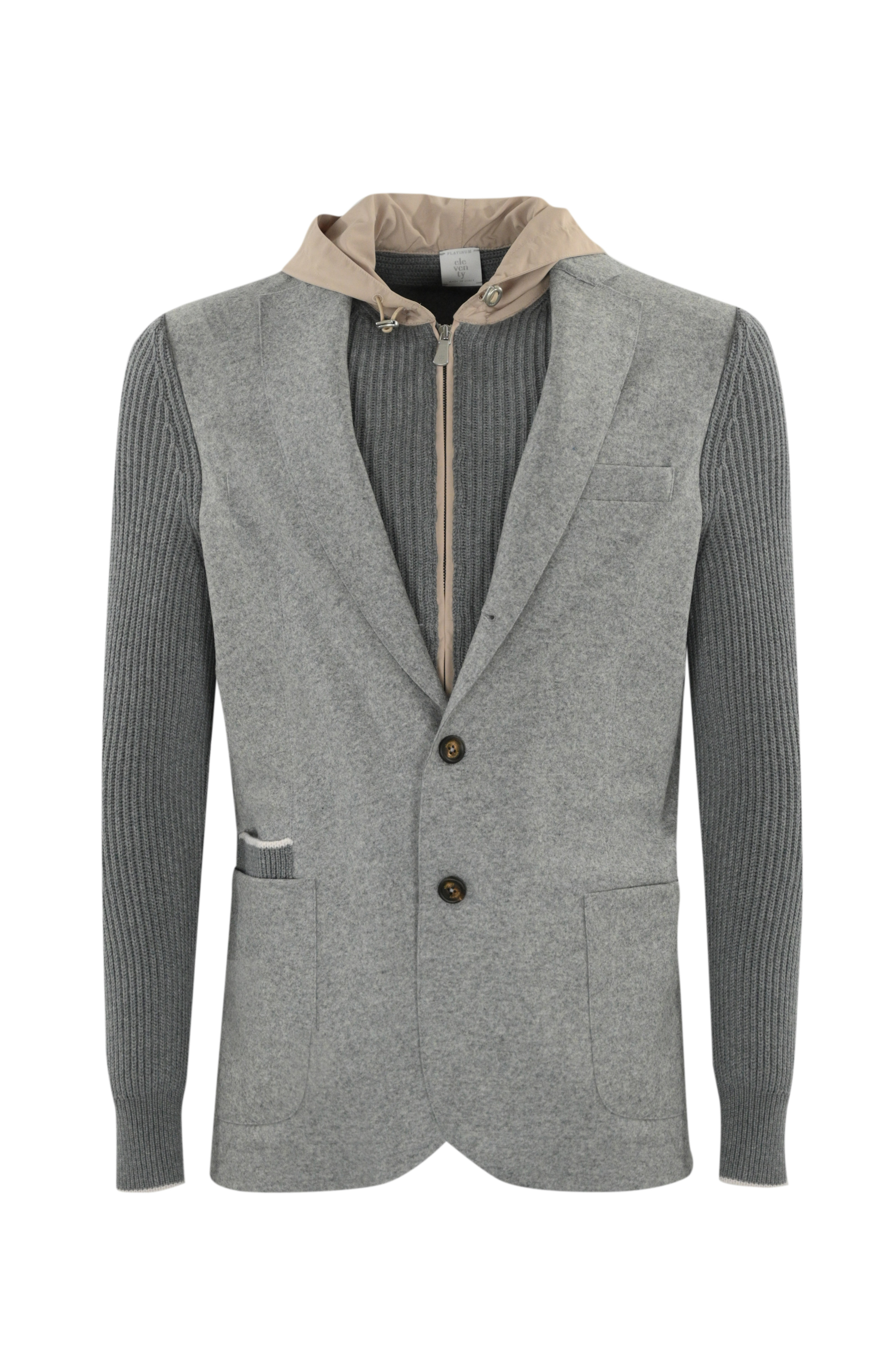 Wool Blend Bib Jacket