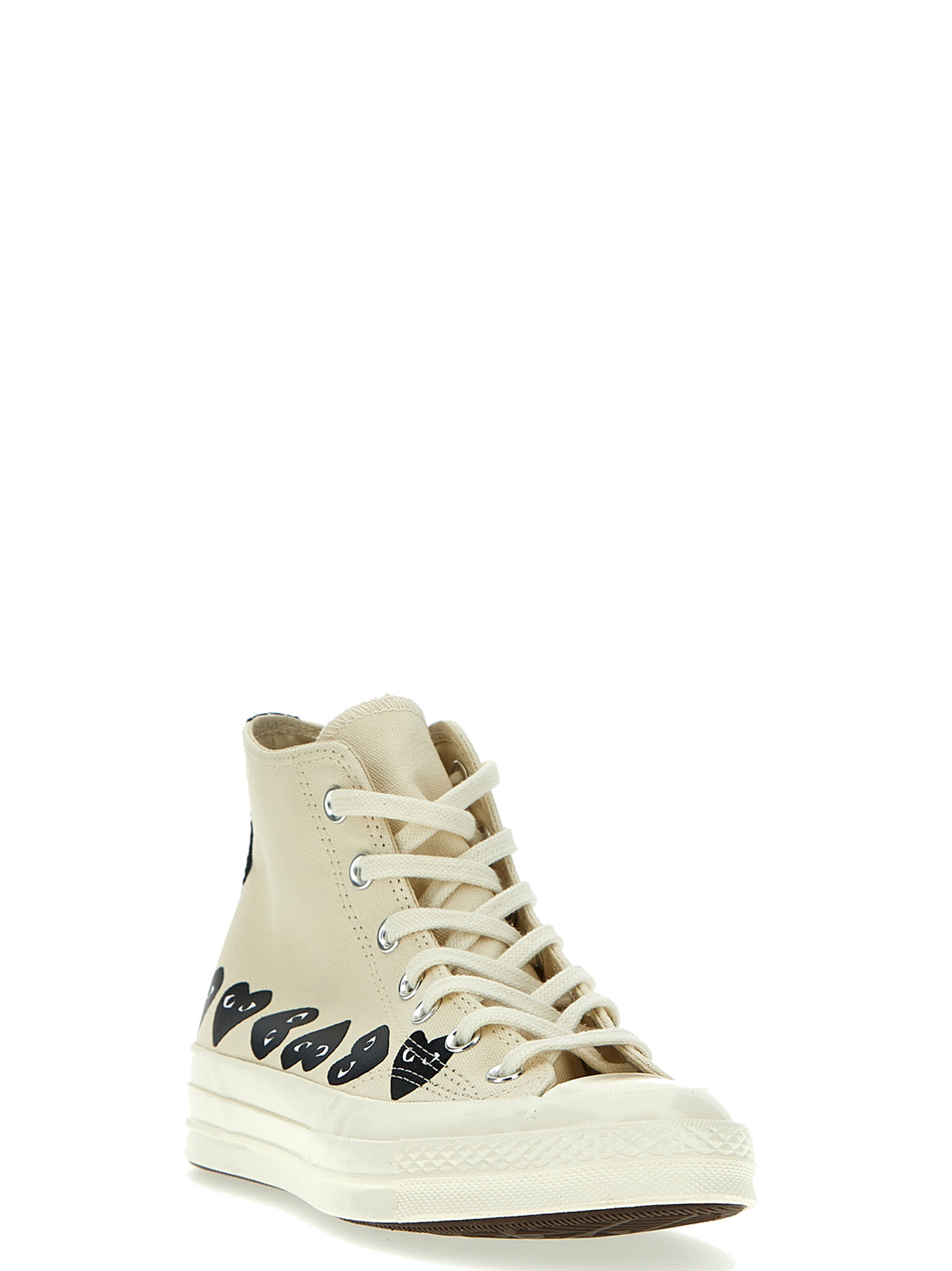 Comme Des Garçons Play X Converse Sneakers In White/black