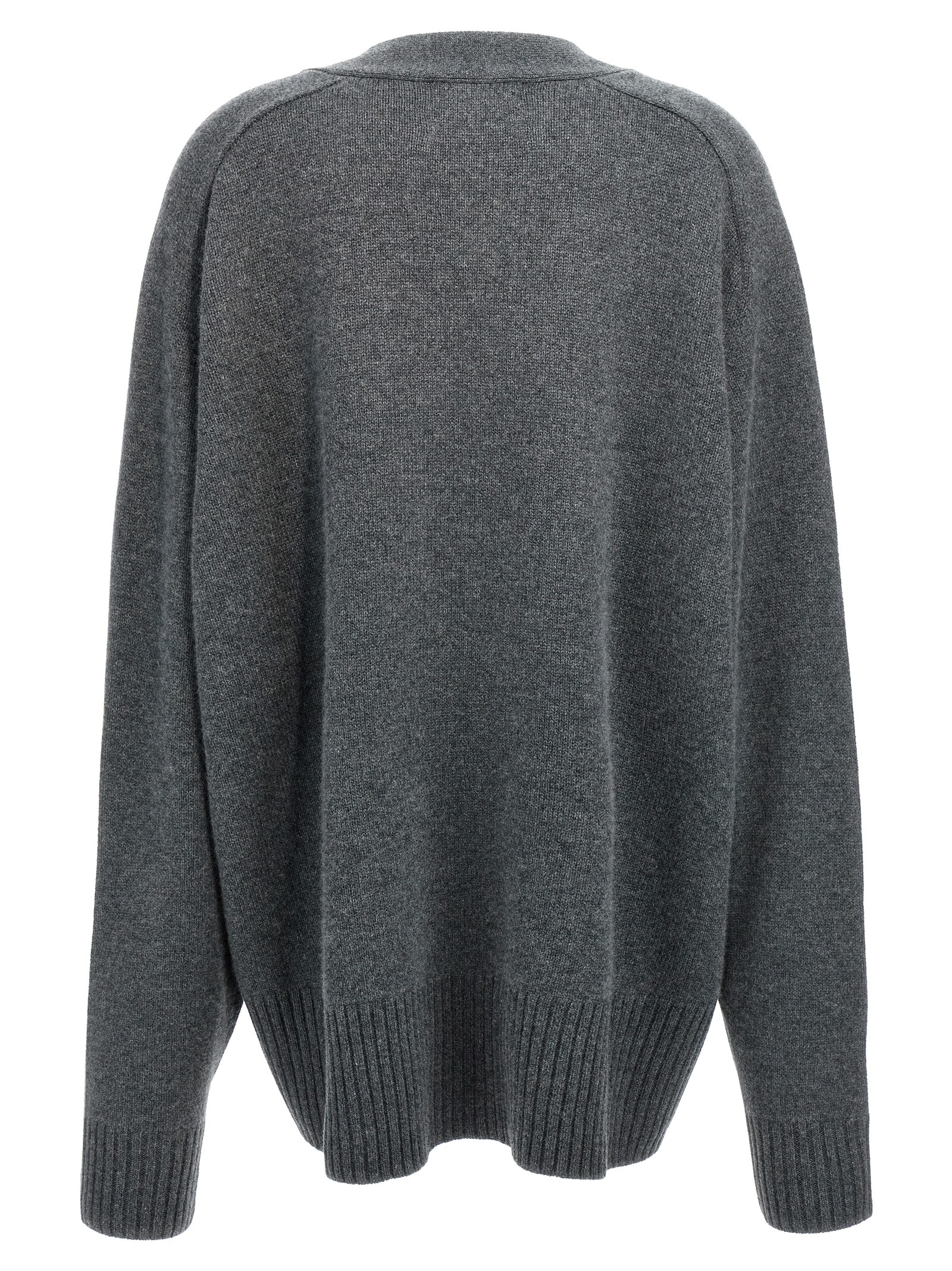 Shop Extreme Cashmere N°378 Taurus Felt Cardigan In Gray