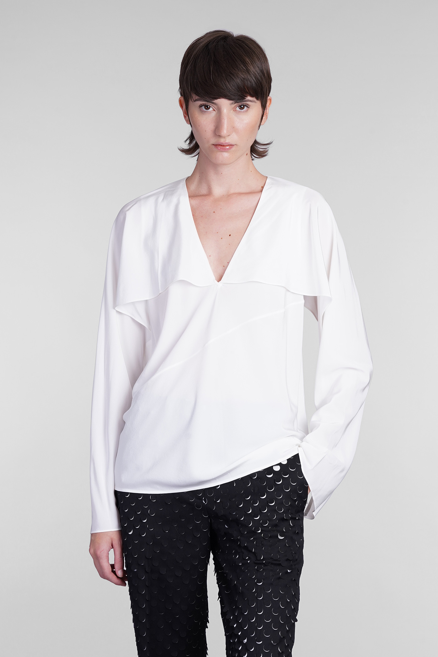 Blouse In White Silk