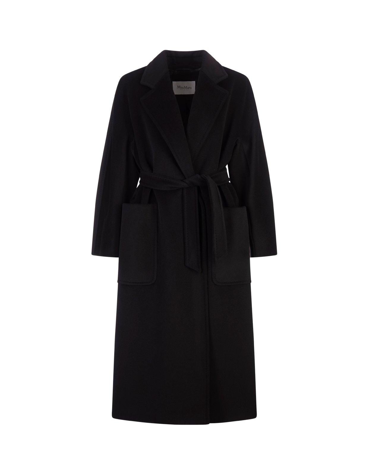 Belted Long-sleeved Coat