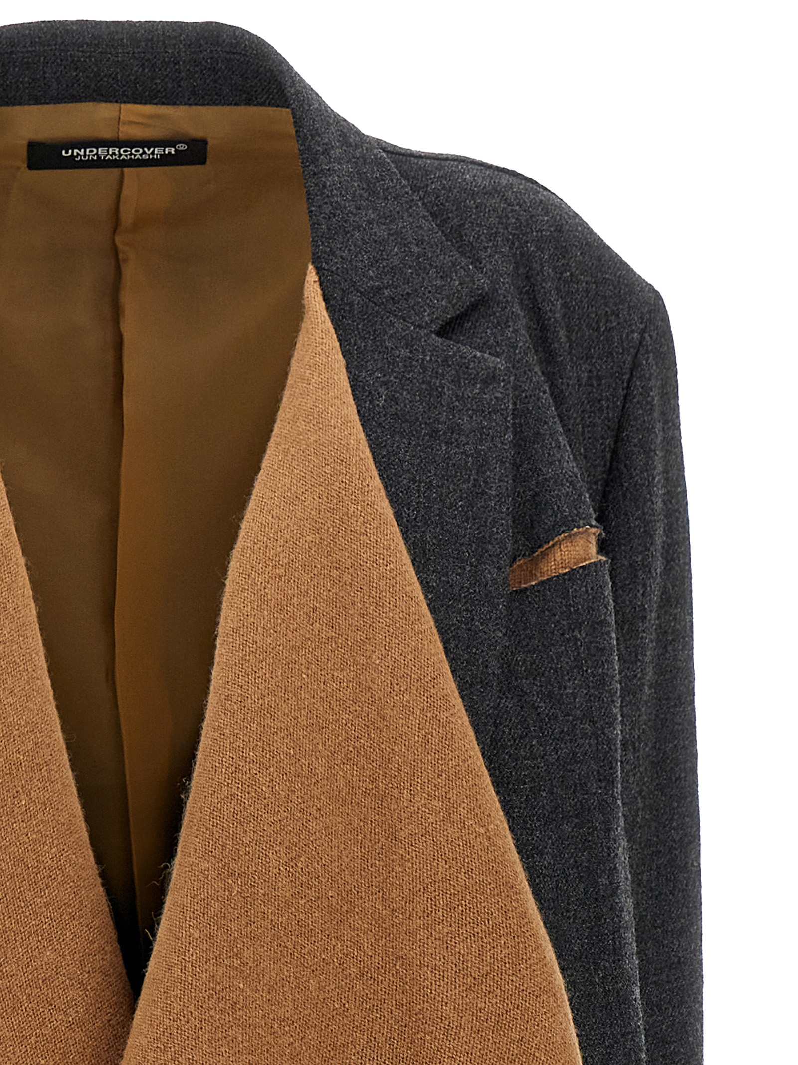 Undercover Multicolor Shawl Blazer In Brown