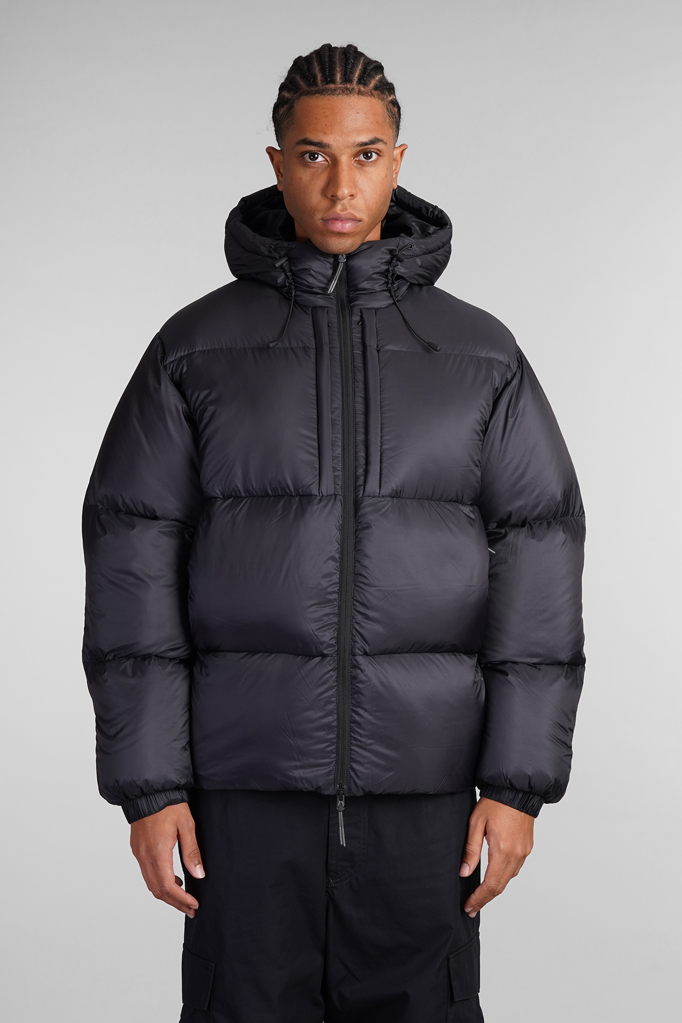 Heavy Down Jacket Puffer In Black Polyamide