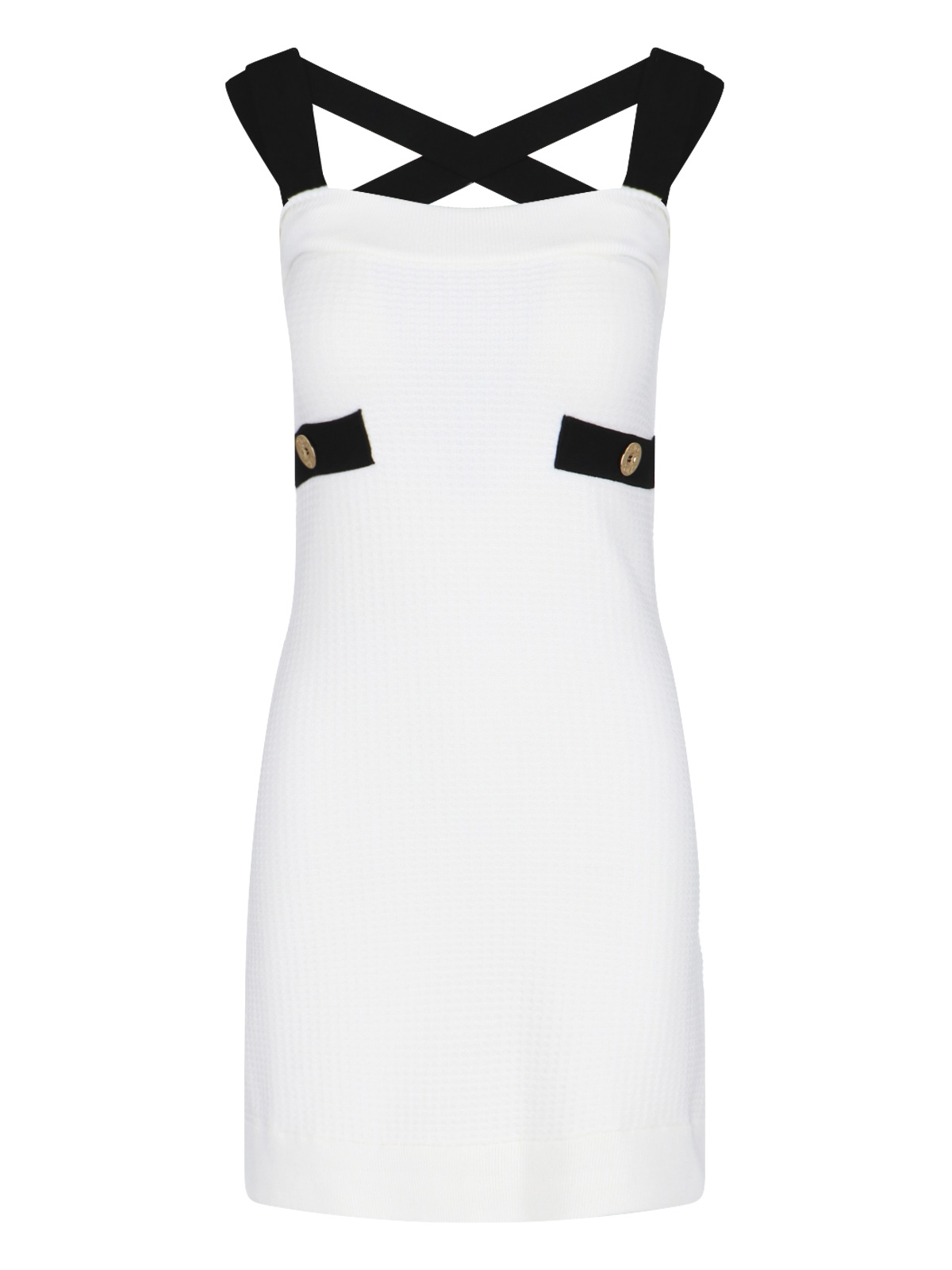 Contrast Detail Mini Dress