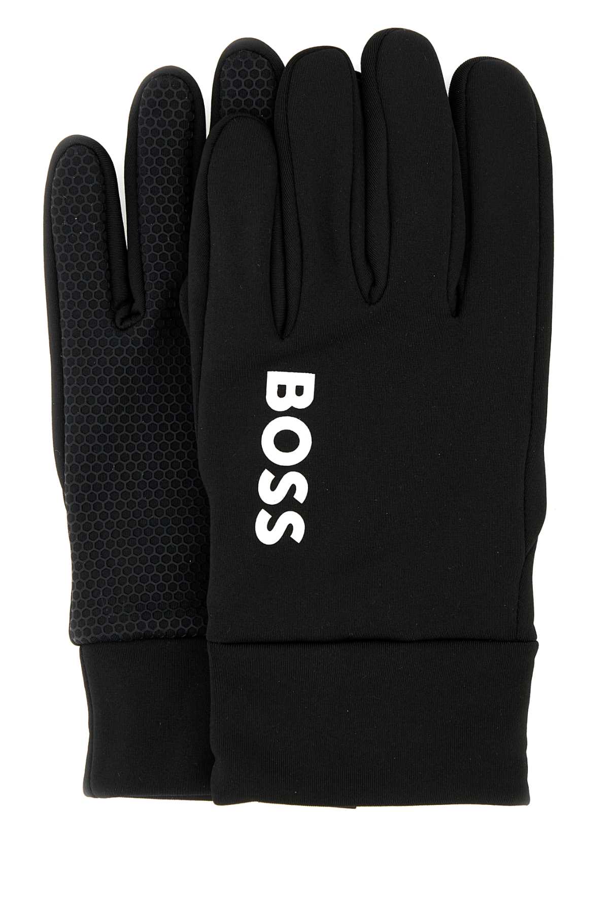 Black Stretch Polyester Gloves