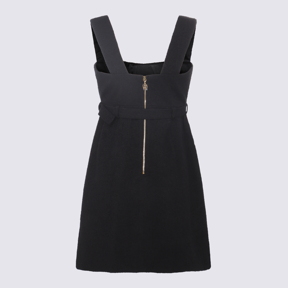 Black Cotton-viscose Blend Corsage Dress