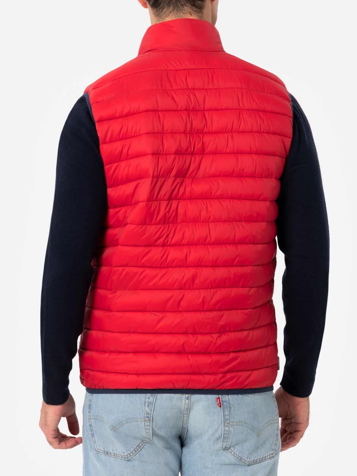 Mc2 Saint Barth Man Red Padded Vest Aspen In Red