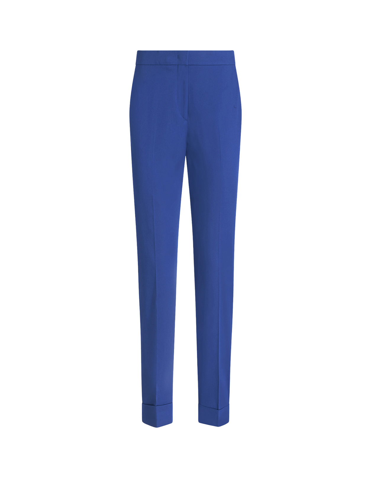 Cropped Stretch Trousers In Blue