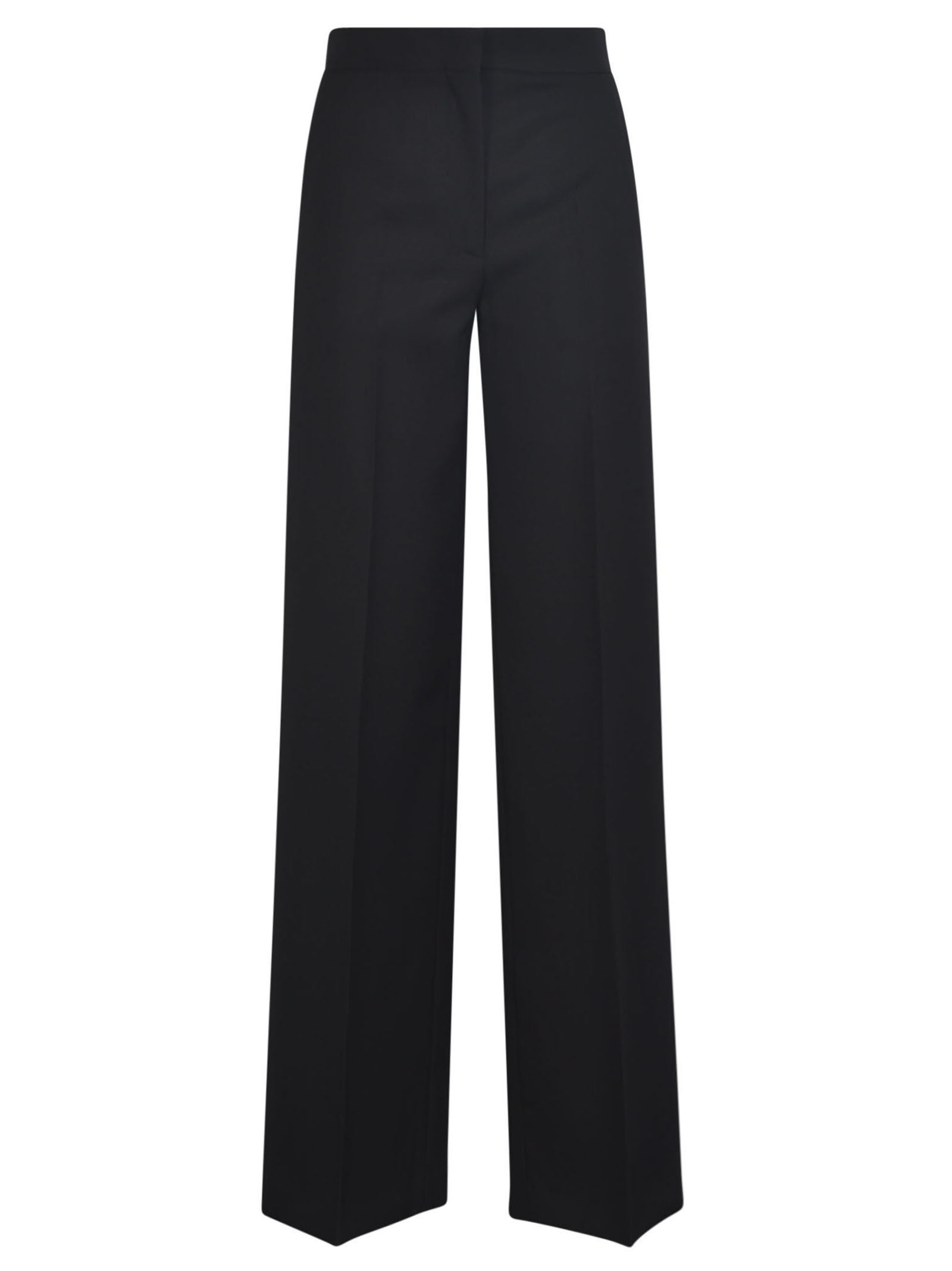 Straight Wide Leg Plain Trousers