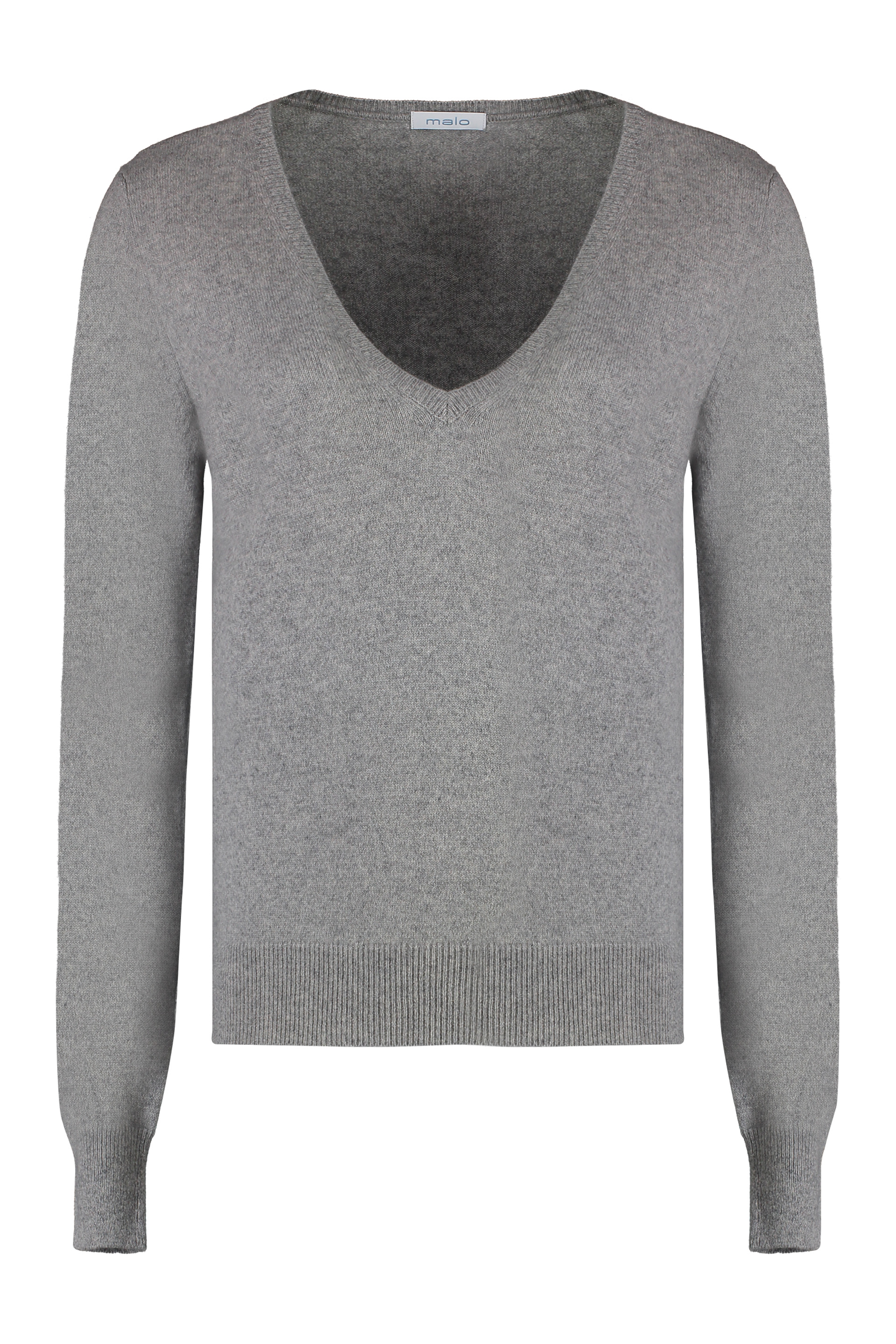 Shop Malo Wool And Cashmere Sweater In Grey