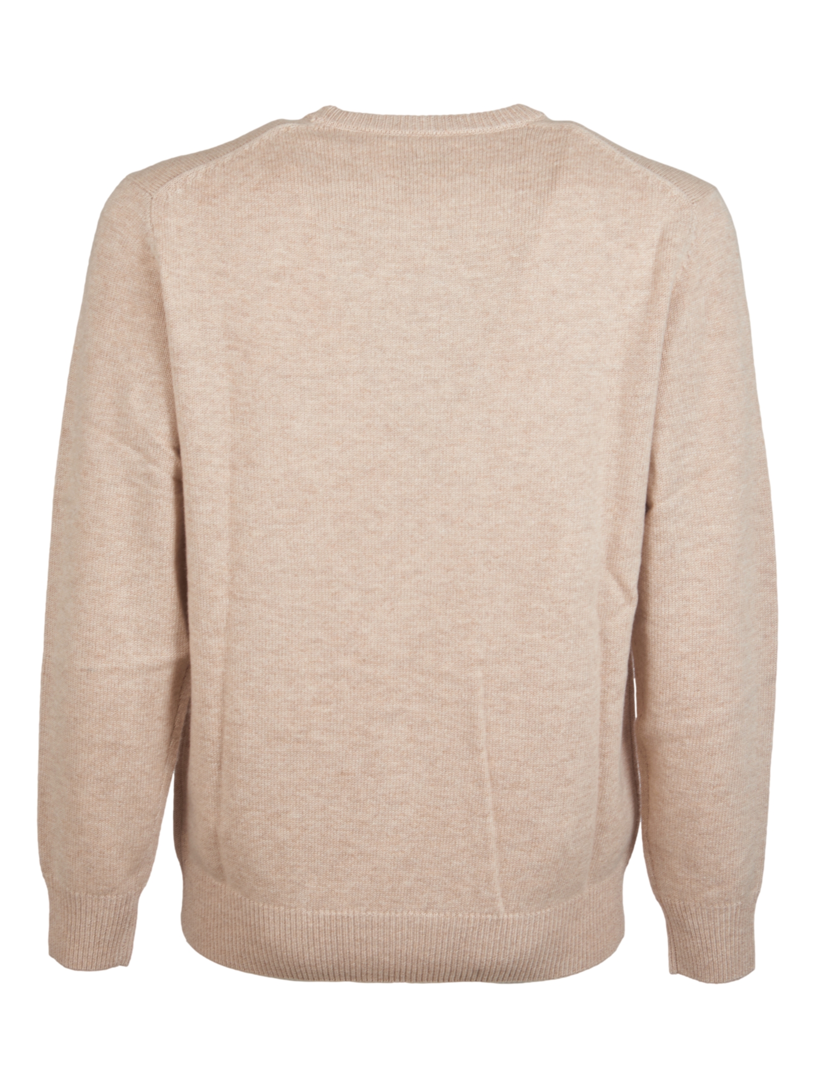 Mc2 Saint Barth Wool Blend Pullover With Logo In Sand