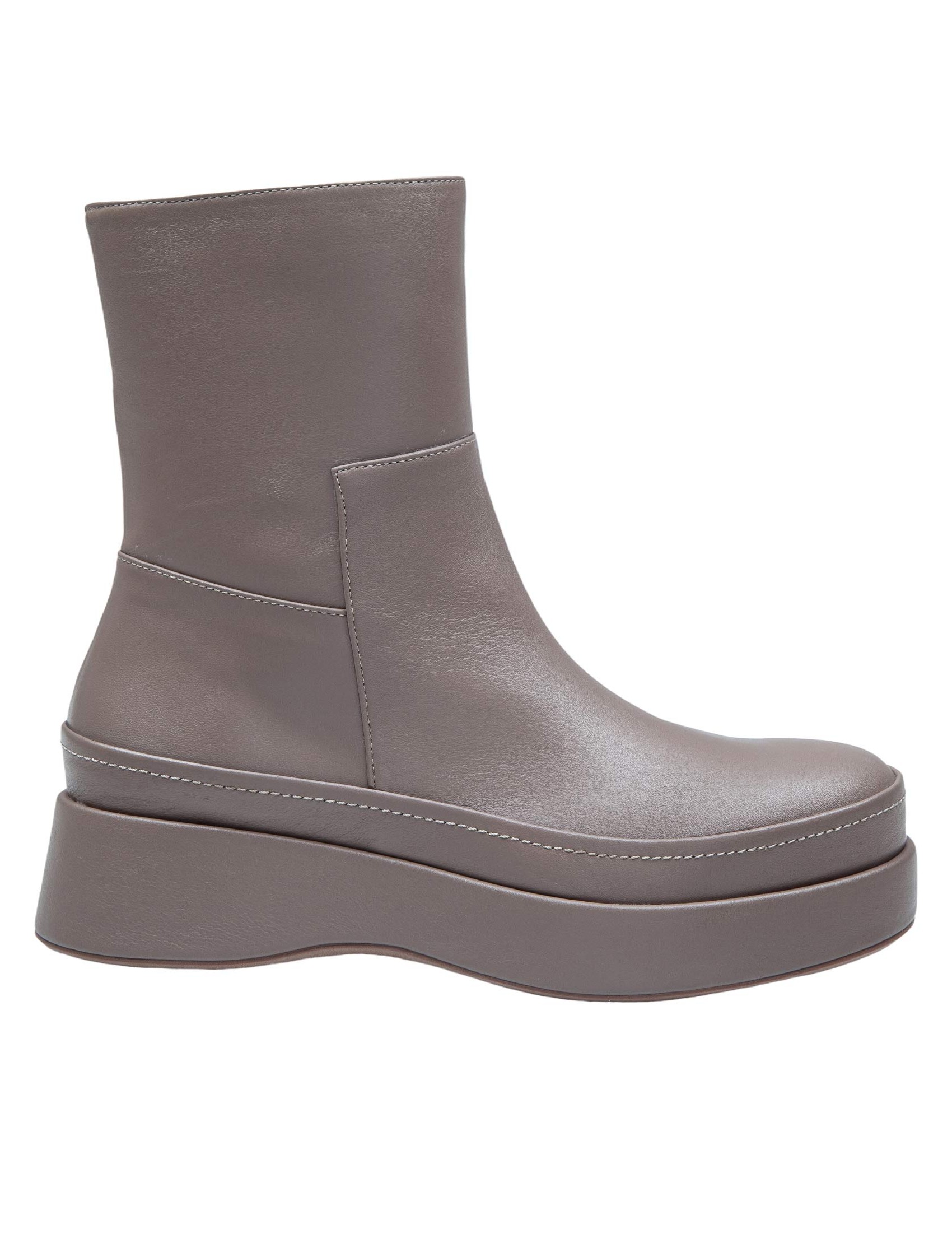 Paloma Barceló Danube Ankle Boot In Taupe Leather