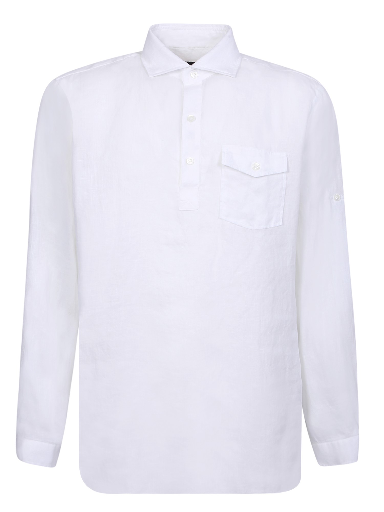 Linen White Polo Shirt