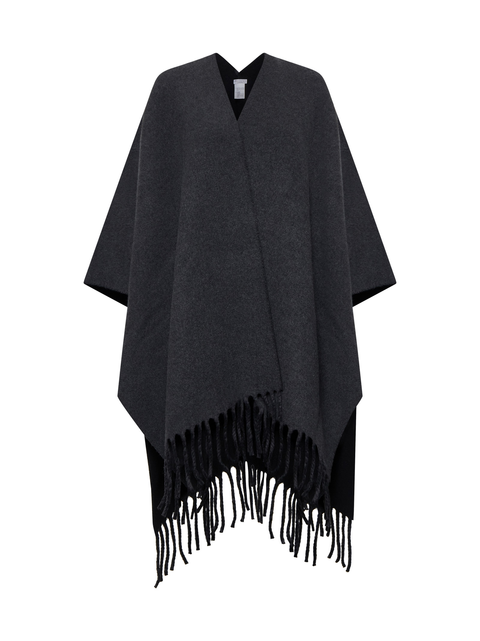 Reversible Fringed Poncho