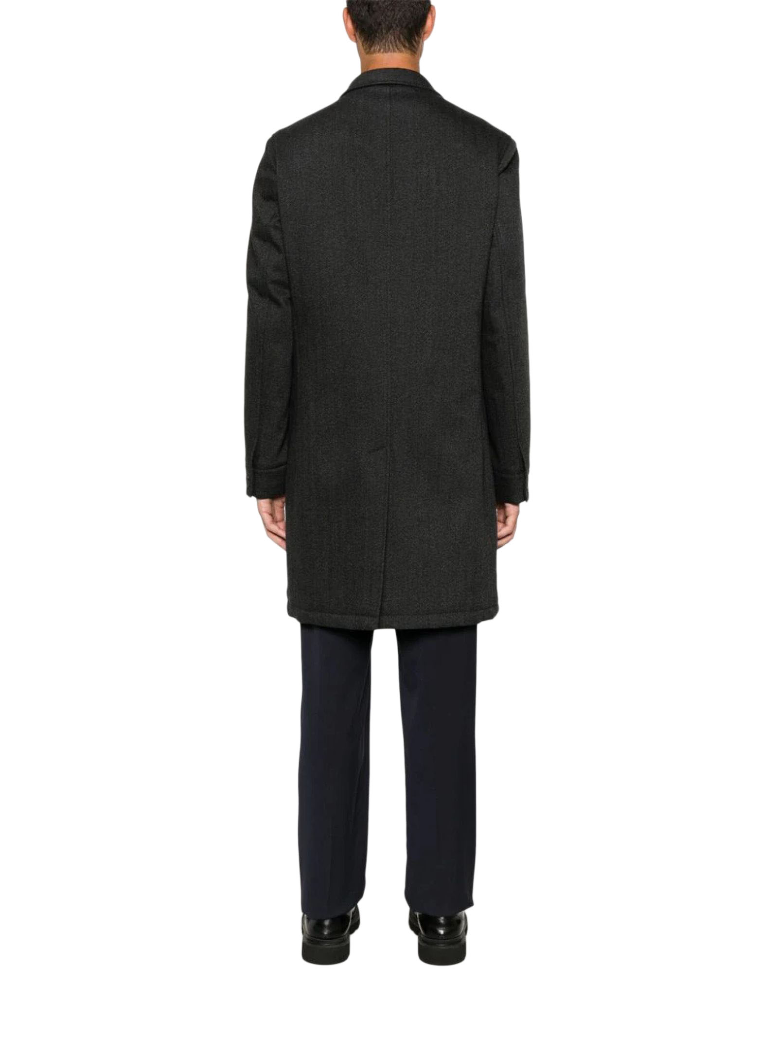 Herno Virgin Wool Coat In Grey