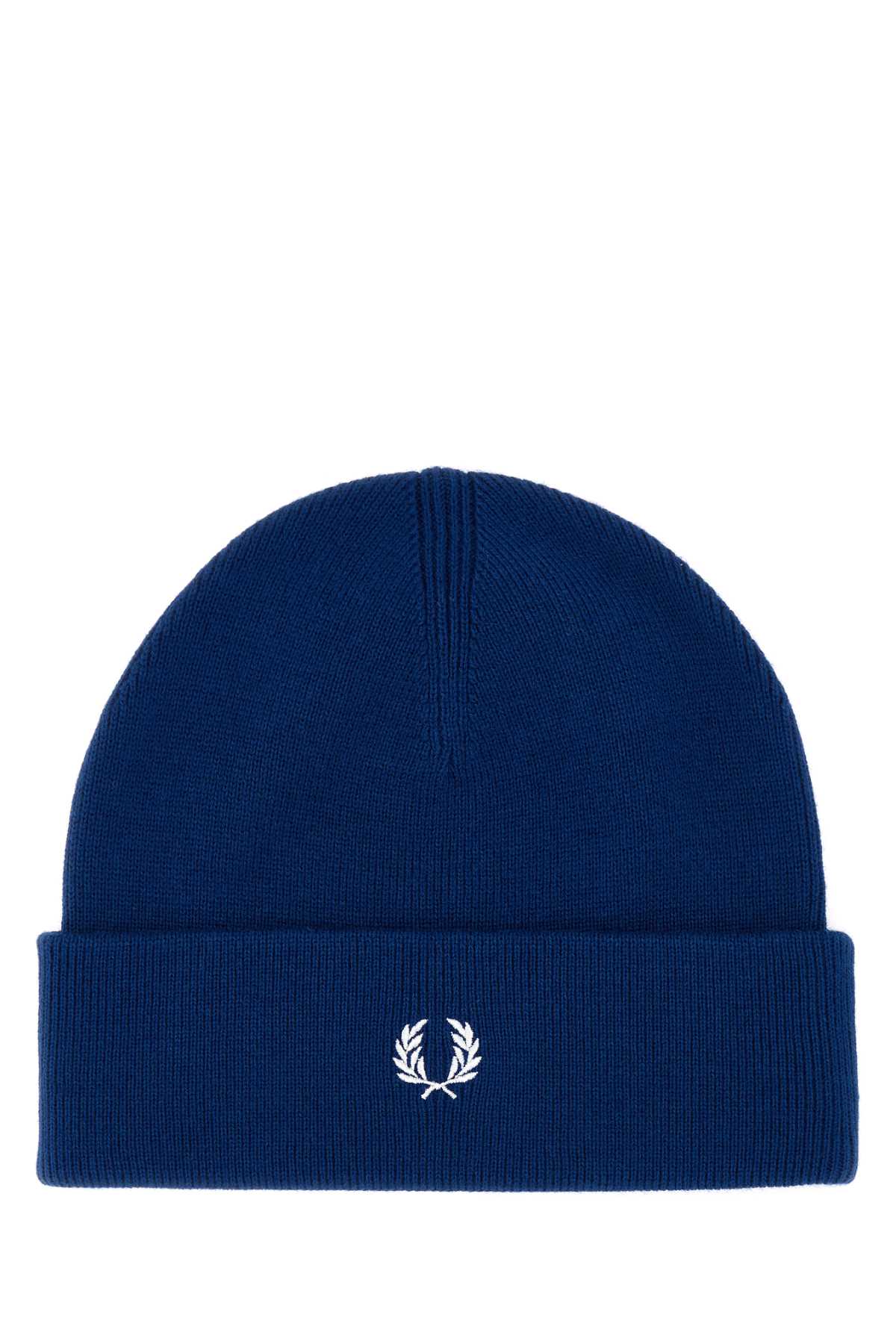 Electric Blue Wool Blend Beanie Hat