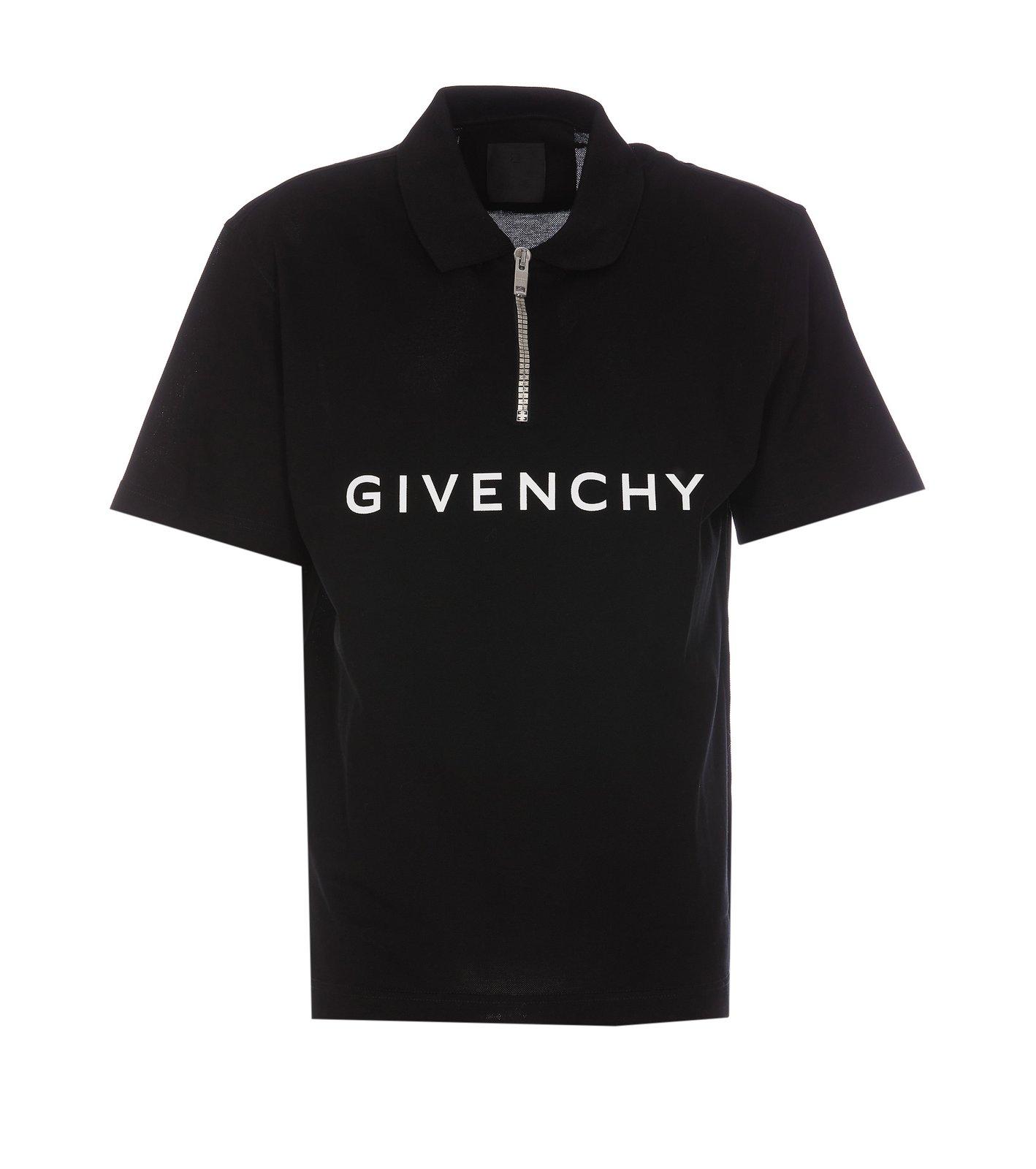 Logo Printed Collared Polo Shirt