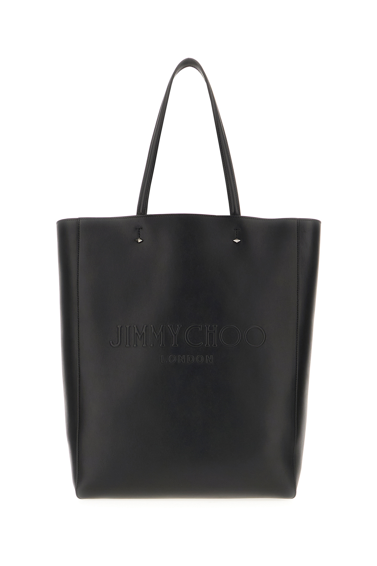 Black Leather Lenny Shopping Bag