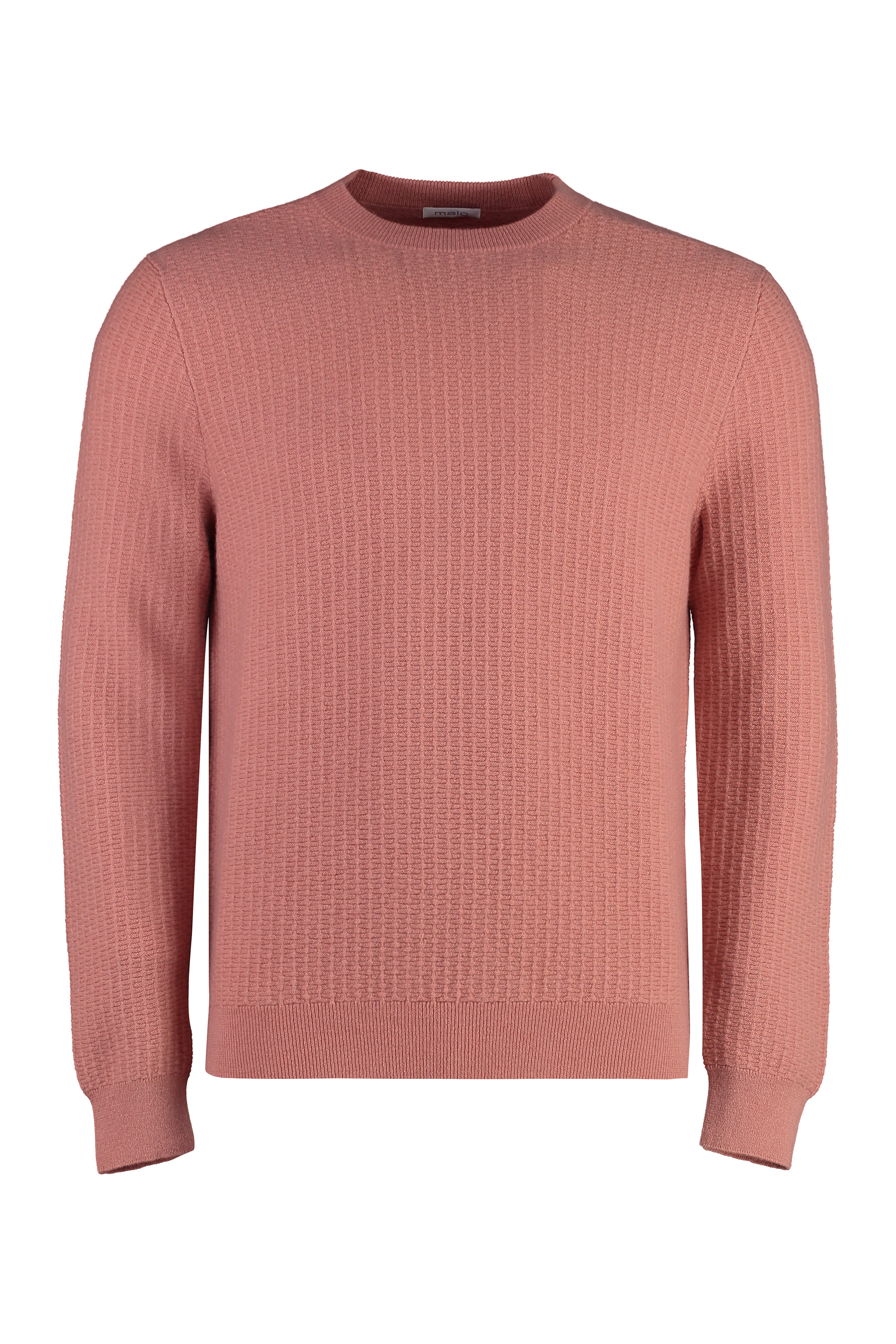 Malo Virgin Wool And Cashmere Pullover In Salmon Pink