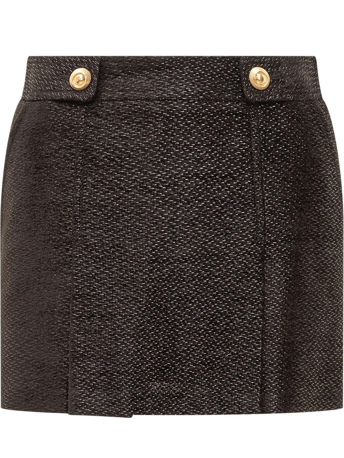 Textured Pleat Detailed Mini Skirt