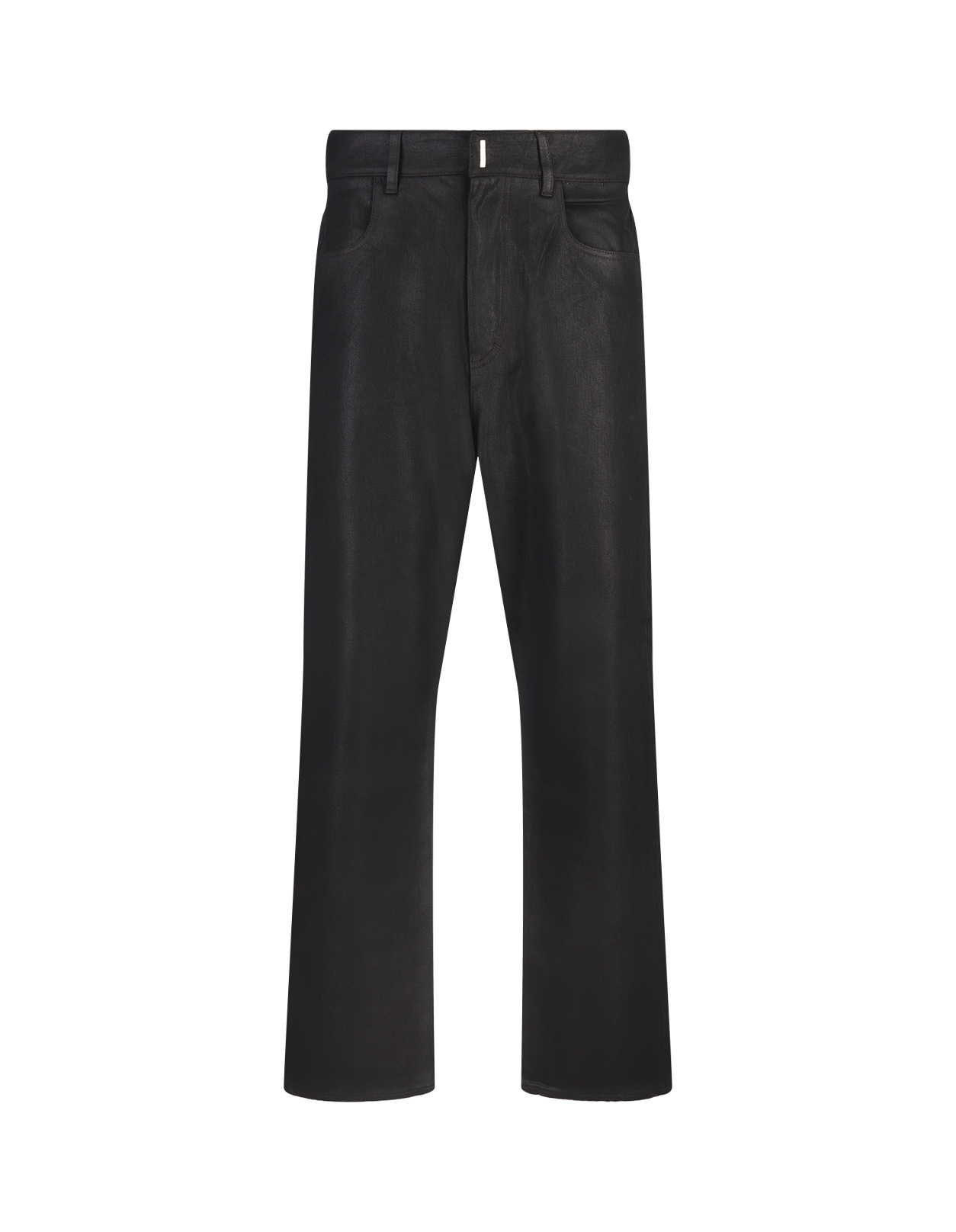 Black Straight Trousers With Appliqué