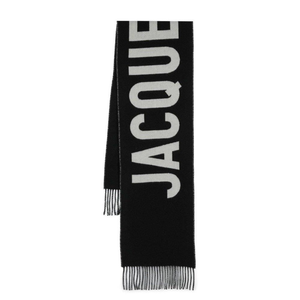 Logo Jacquard Fringed Edge Scarf