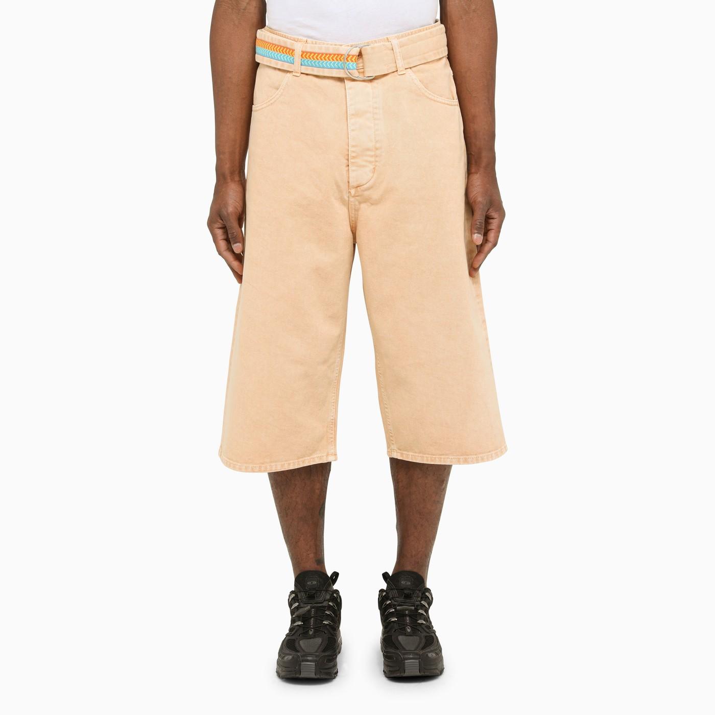 Short Camel Cotton Trousers