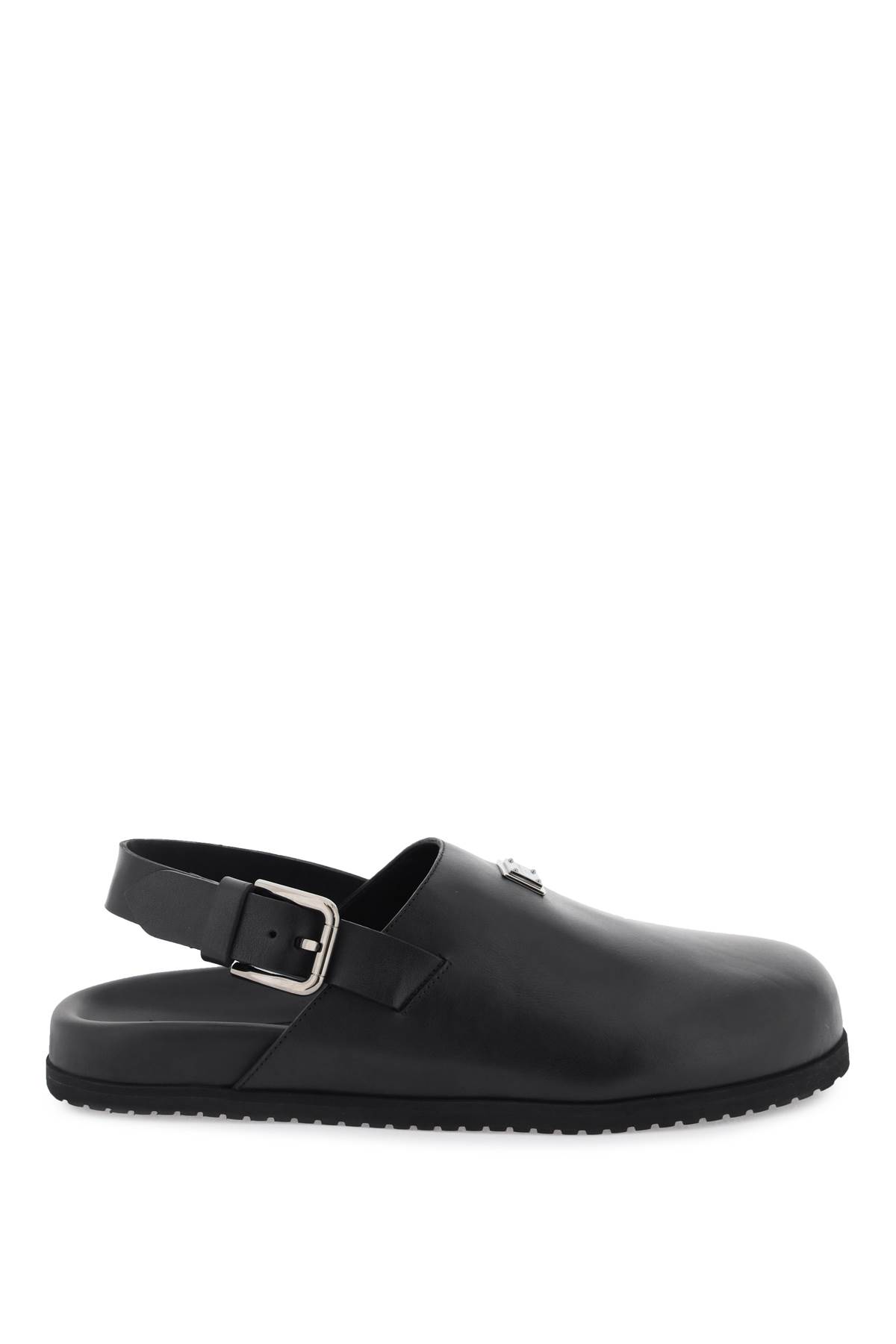 Leather Clogs With Buckle