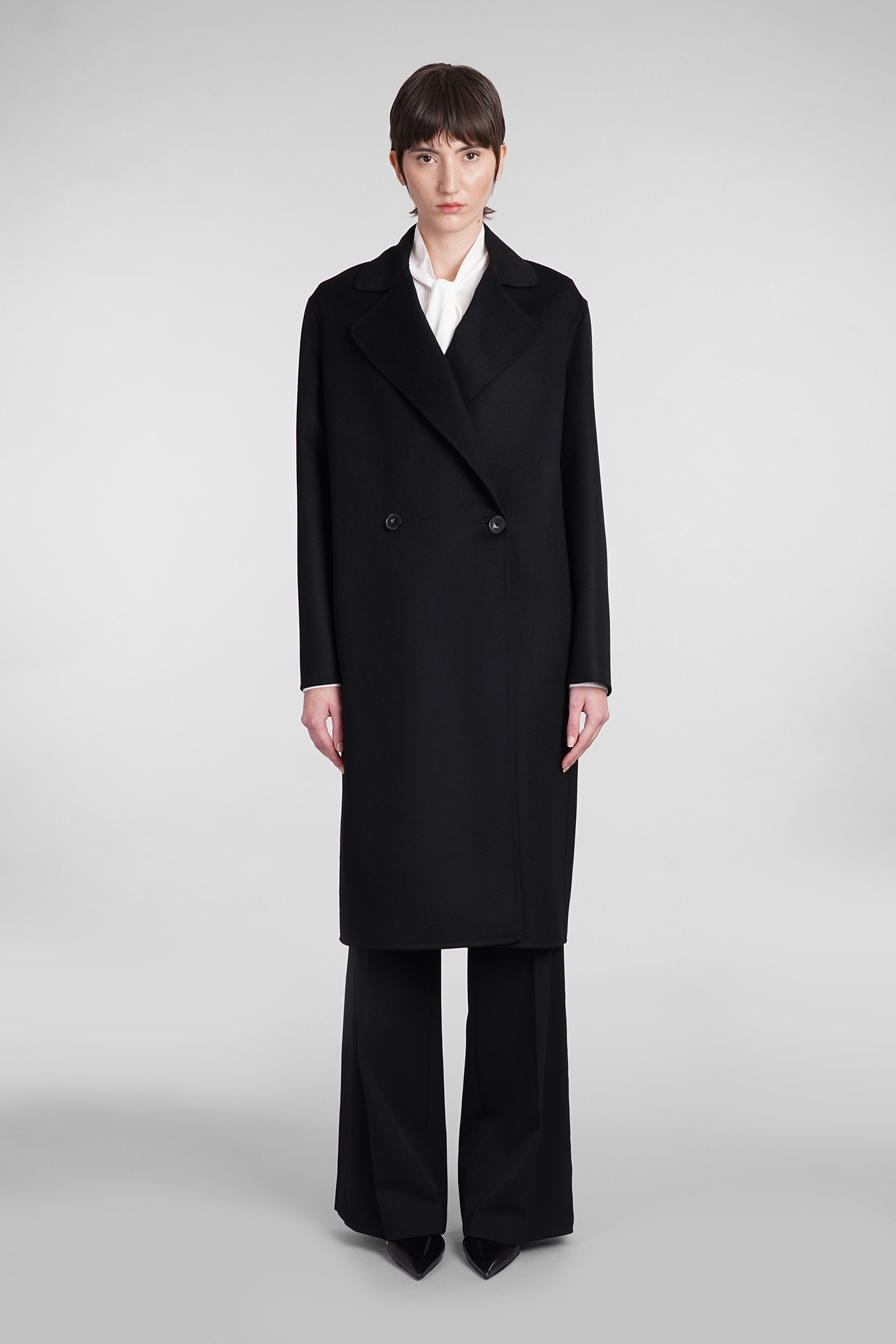 Coat In Black Wool