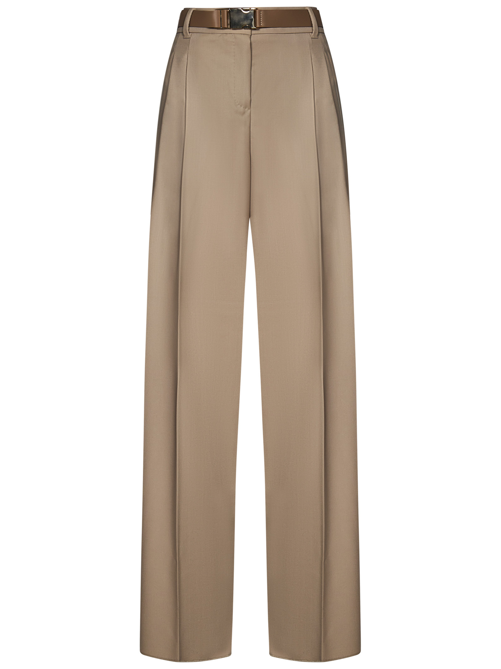 Belted Straight Leg Trousers