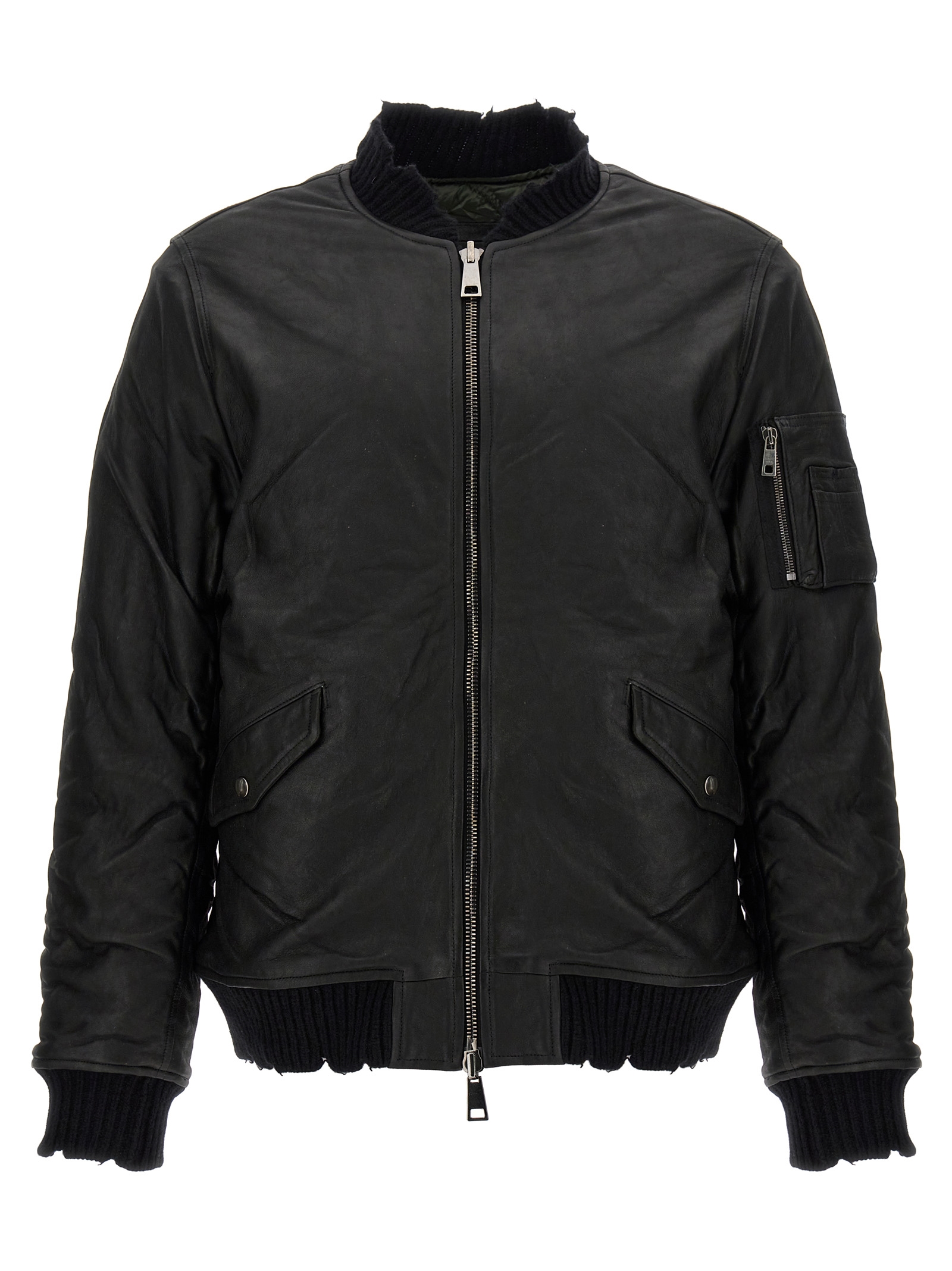 Reversible Leather Bomber Jacket