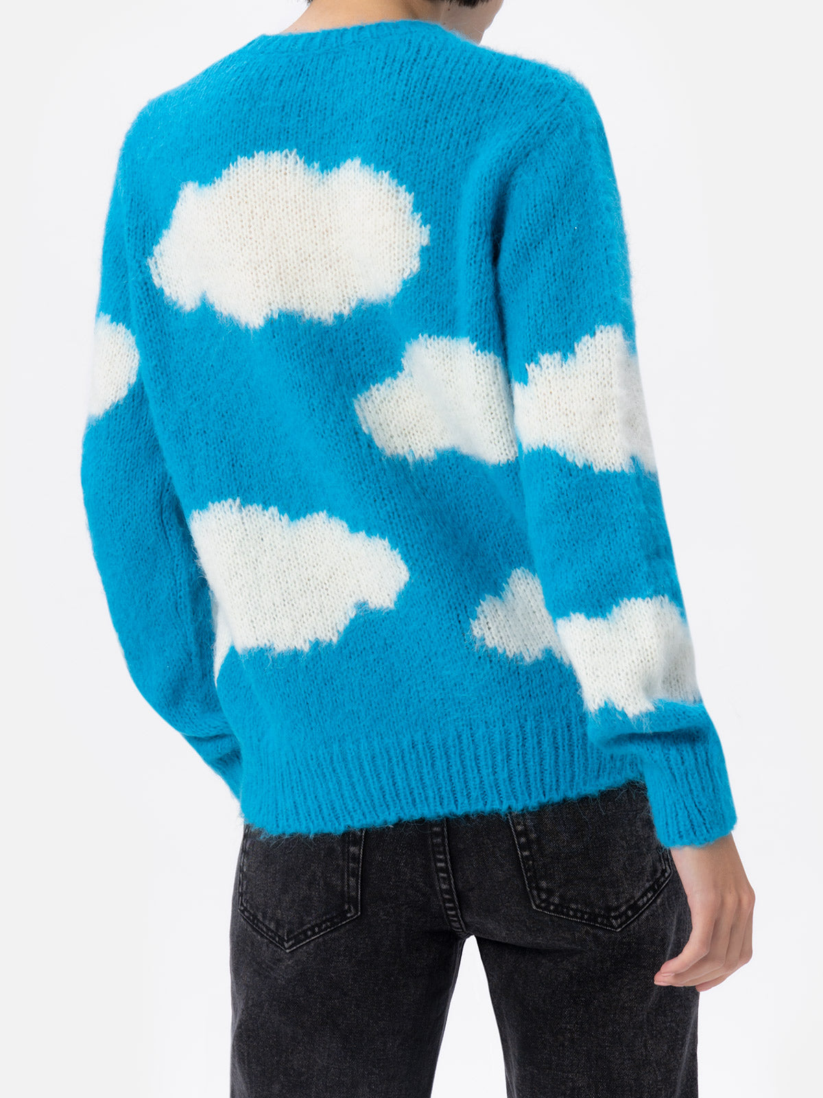 Mc2 Saint Barth Woman Alpaca Blend Sweater Queen With Tra Le Nuvole Embroidery