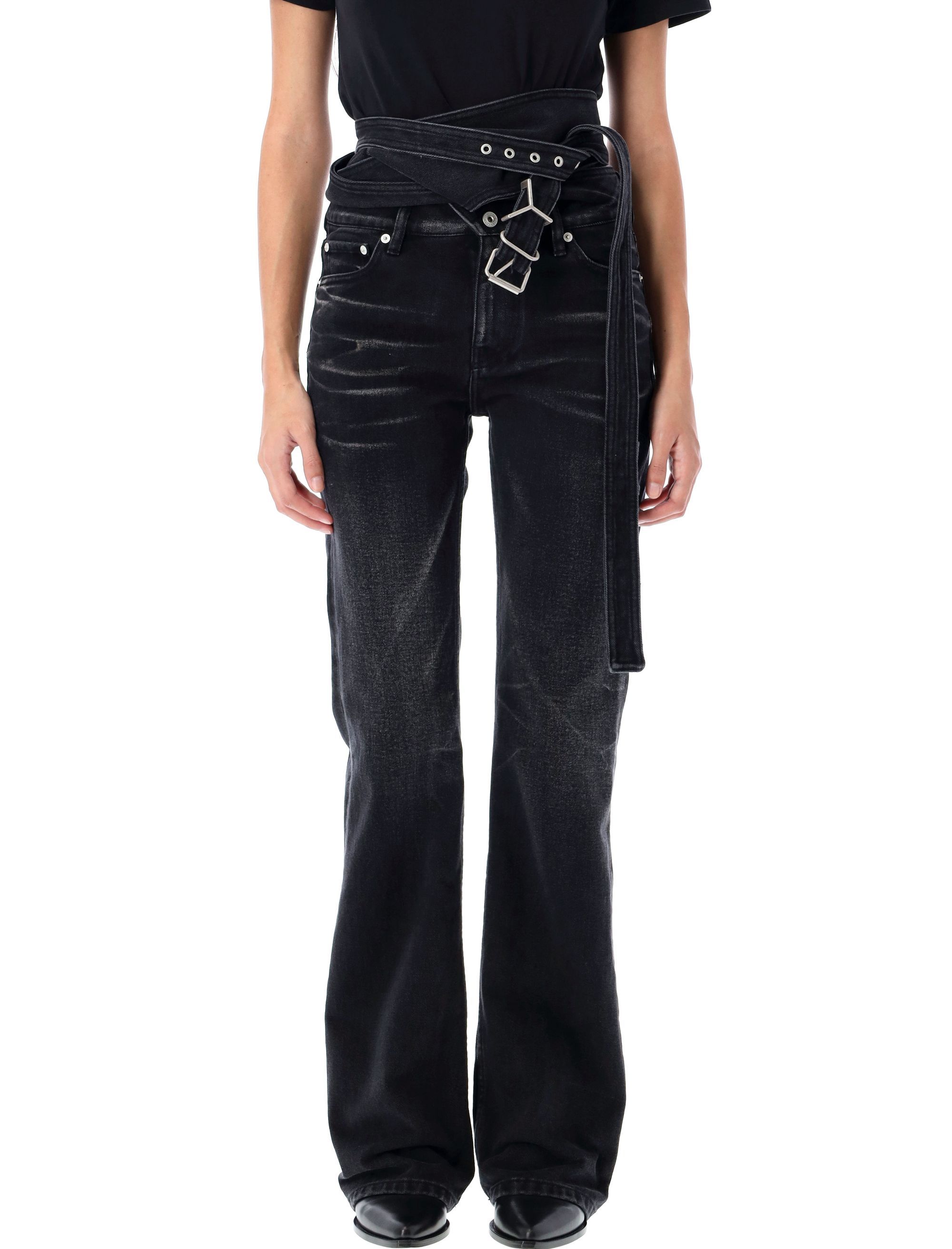 Wrap Belt Jeans