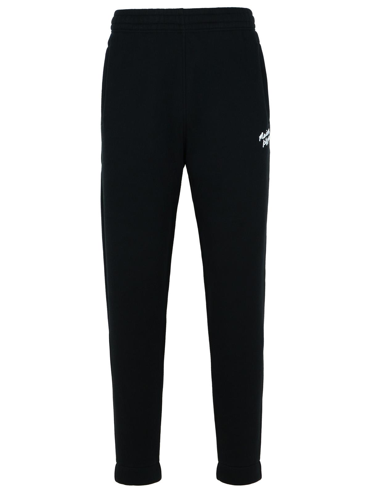 Maison Kitsuné jogger Black Cotton Pants