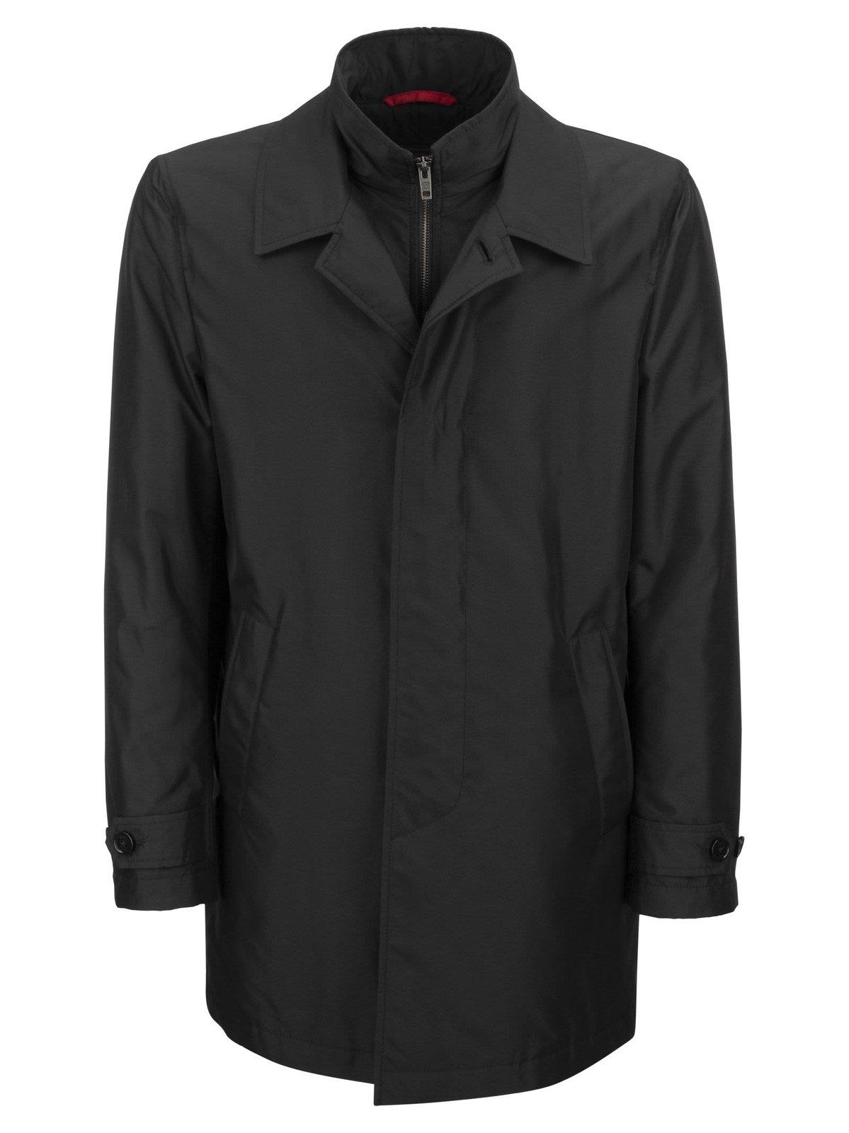 Morning Ered Funnel Neck Raincoat